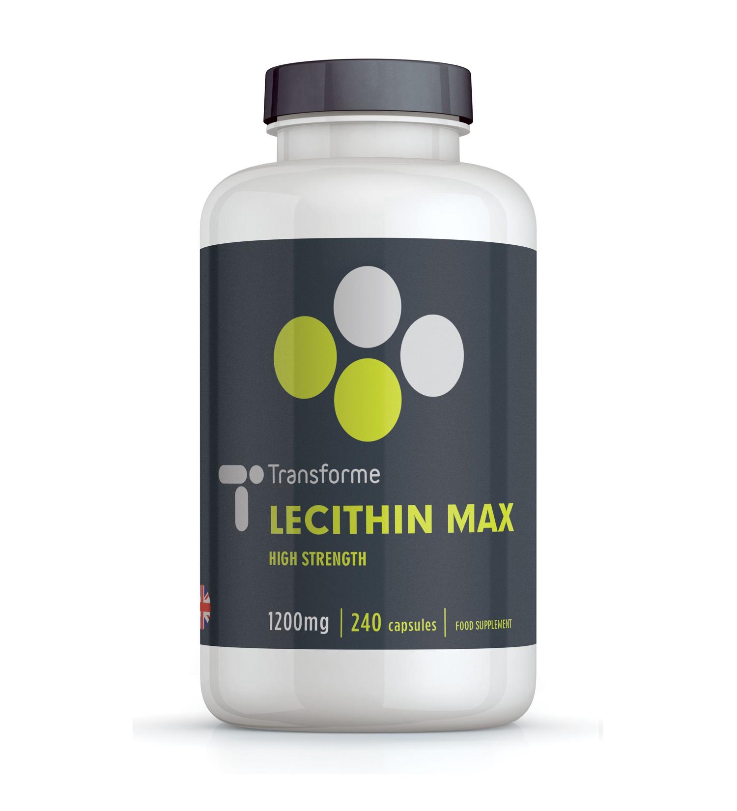 Transforme Lecithin Capsules 1200mg 240 Softgels | Natural Source Phospholipids and Choline | High Strength, Gluten Free - Buy Online on GoSupps.com