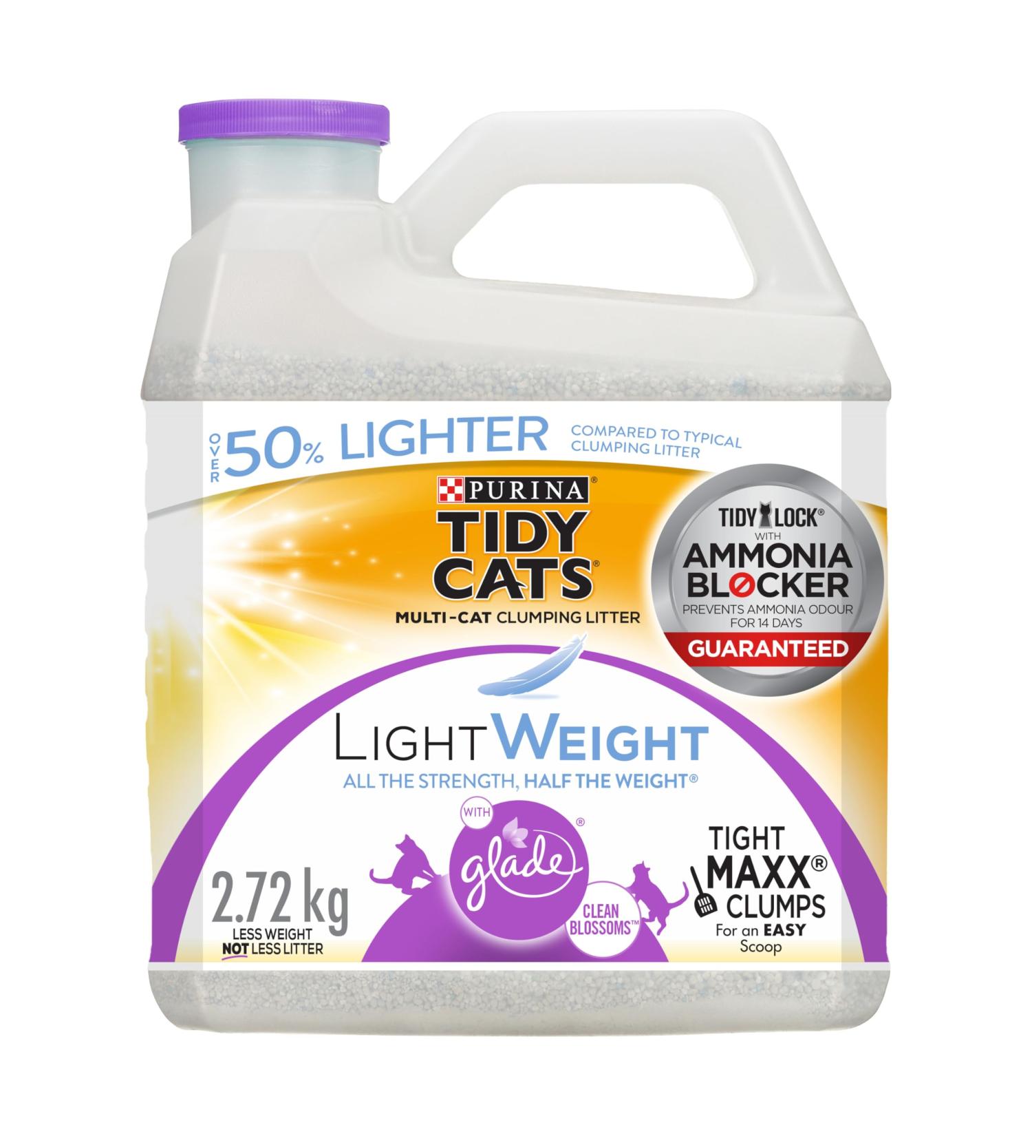 Tidy Cats Glade Clean Blossoms Cat Litter LightWeight Multi-Cat - 2.72 kg Jug - Buy Online on GoSupps.com
