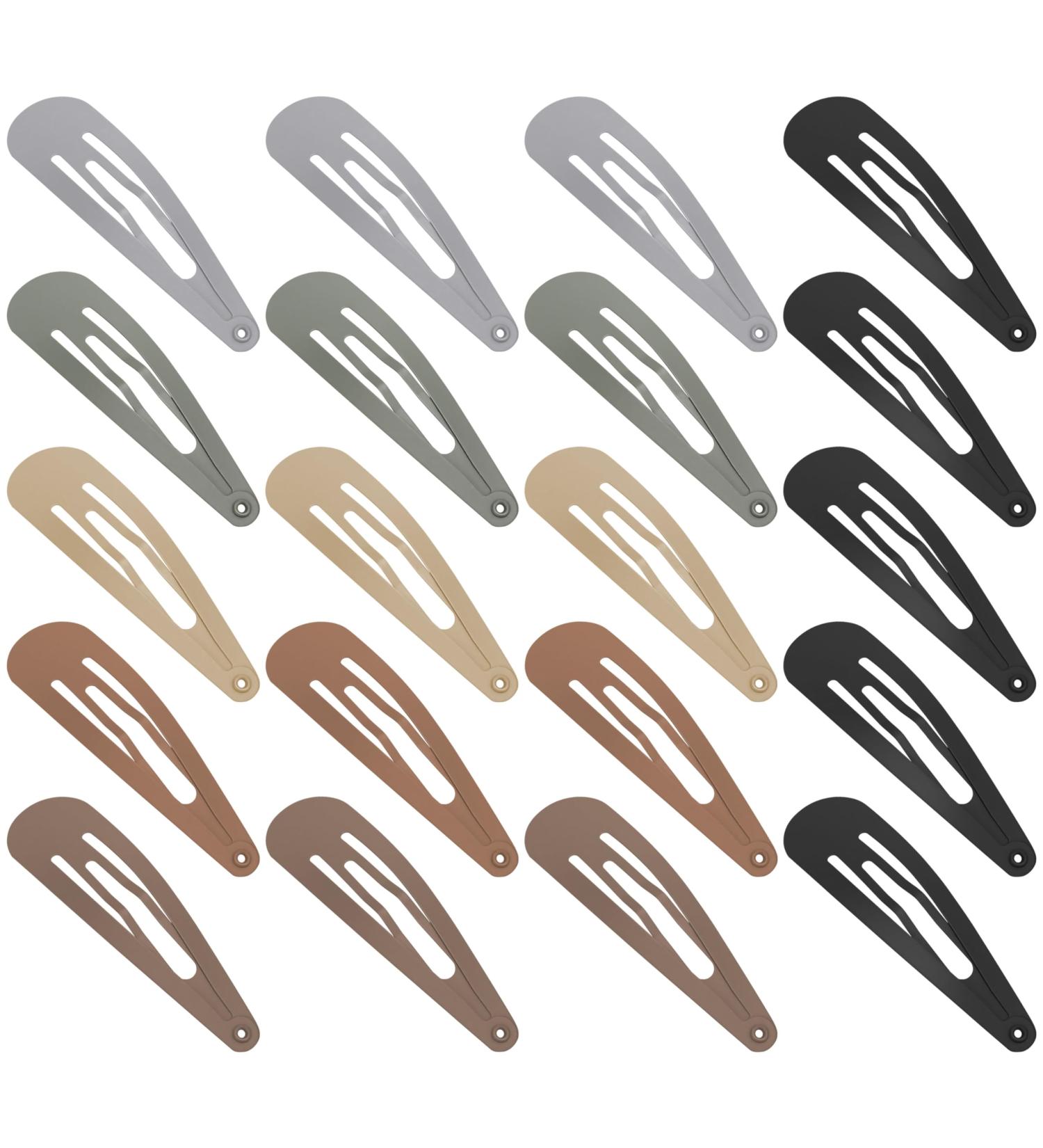 XCZYN 20 Pcs Snap Hair Clips Matte Finish Colorful Color Anti-slip Snap Clip Hair Accessories Metal Barrettes for Women Little Girls Lady Hair Styling (20 Pieces Dark Color) 1 count (Pack of 20) Dark Color - Buy Online on GoSupps.com
