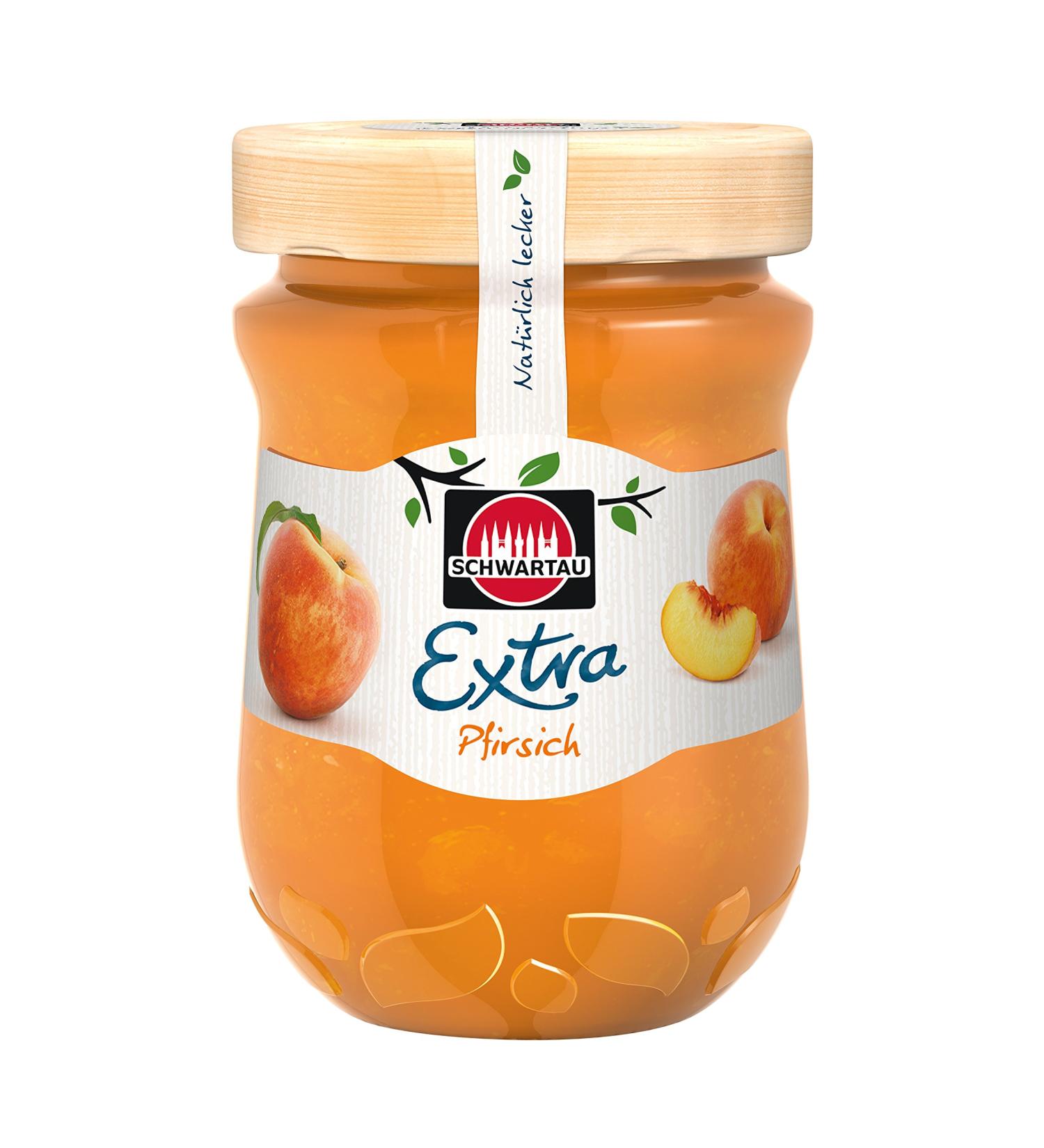 Schwartau Extra Peach Jam 8 Pack (8 x 340g) - Premium German Fruit Spread for International Shipping - Buy Online on GoSupps.com