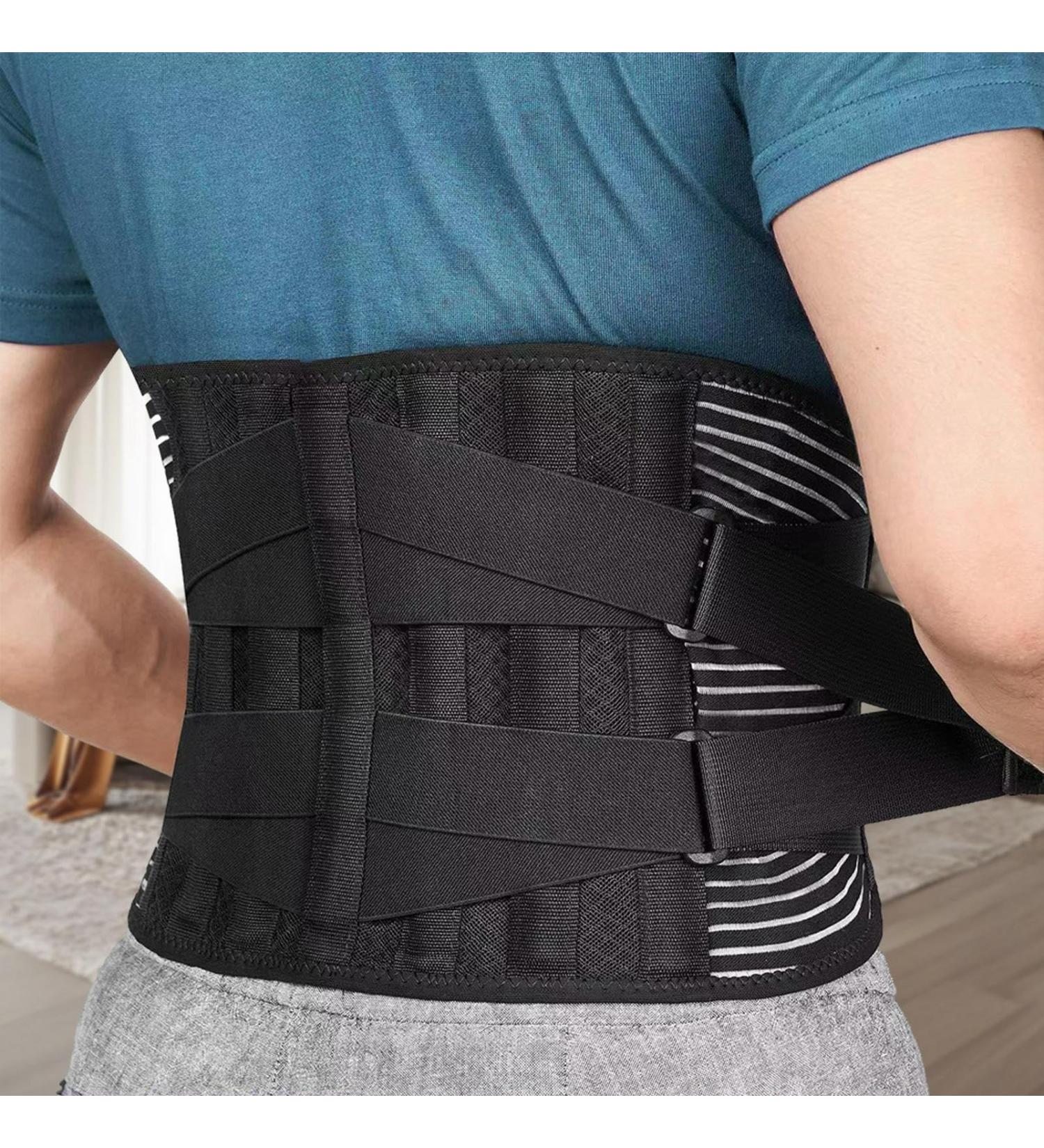 Lumbar Support Belt with Removable Waist Pad | Back Brace for Scoliosis & Sciatica Pain Relief | Adjustable & Breathable | Size M | Men & Women - Buy Online on GoSupps.com