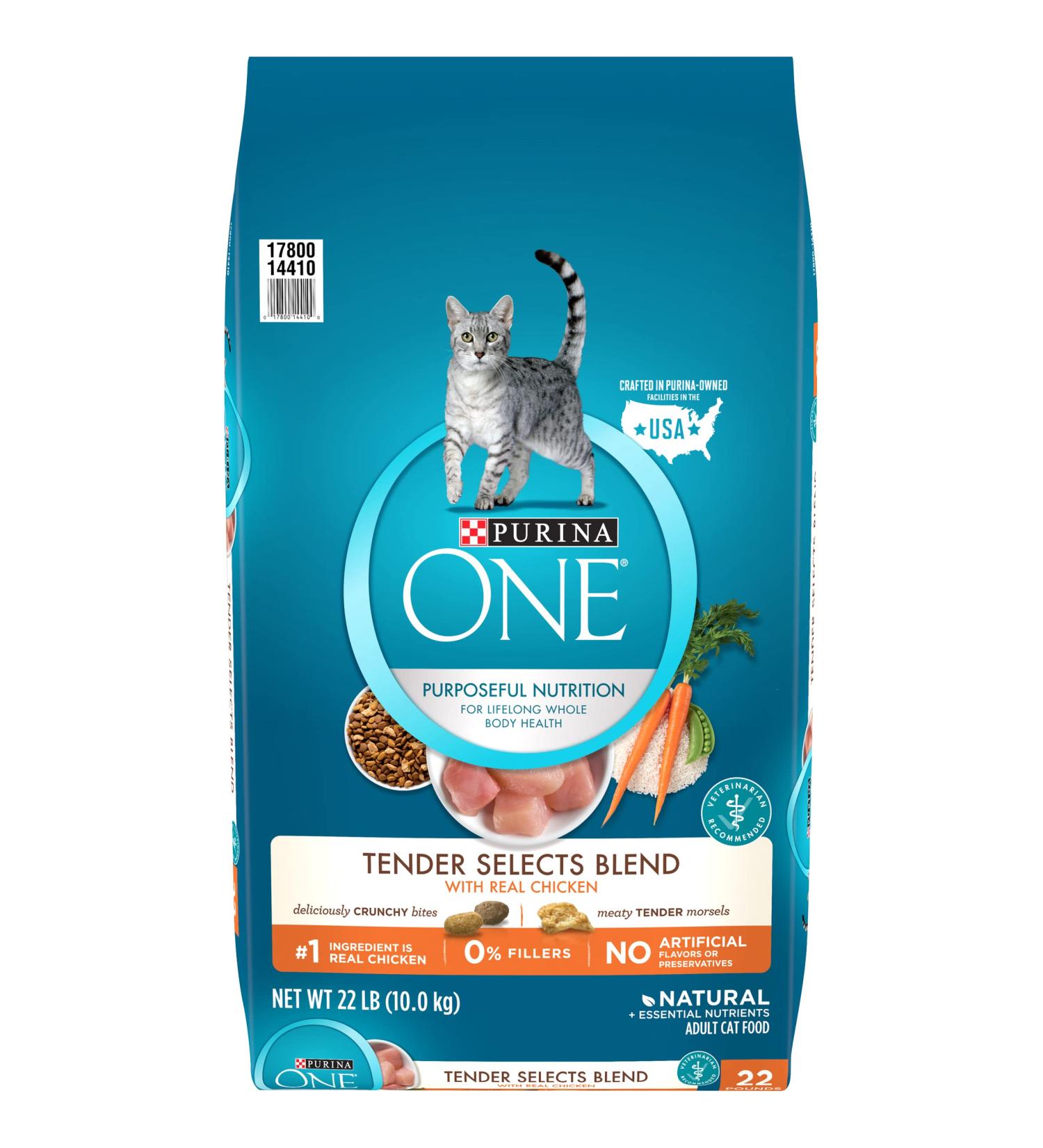 Purina ONE Tender Selects Blend Adult Dry Cat Food - High-Quality Nutrition for Cats - Buy Online on GoSupps.com