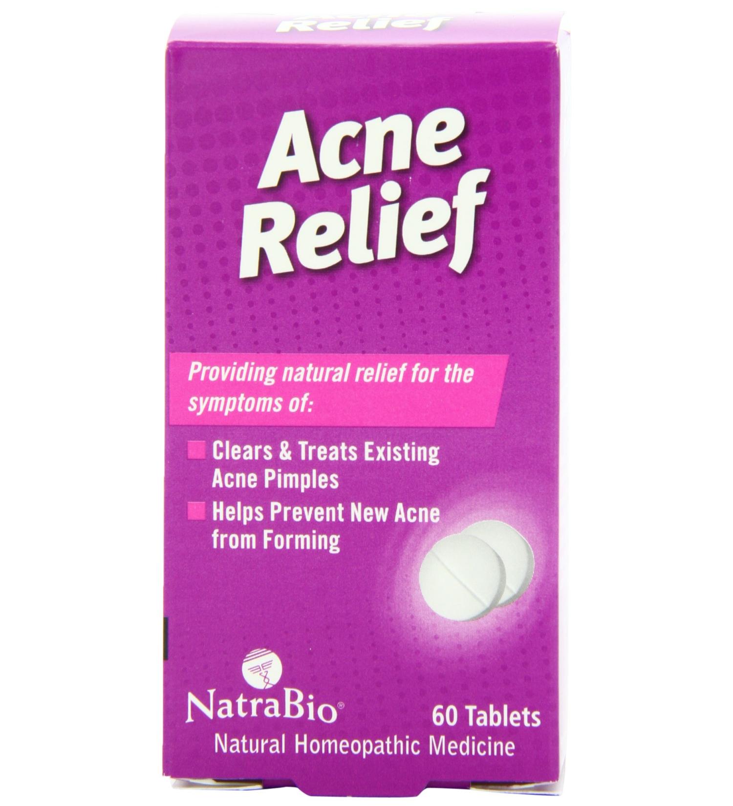 Natrabio Acne Relief Tablets - 60 Count | Fast Natural Acne Treatment - Buy Online on GoSupps.com