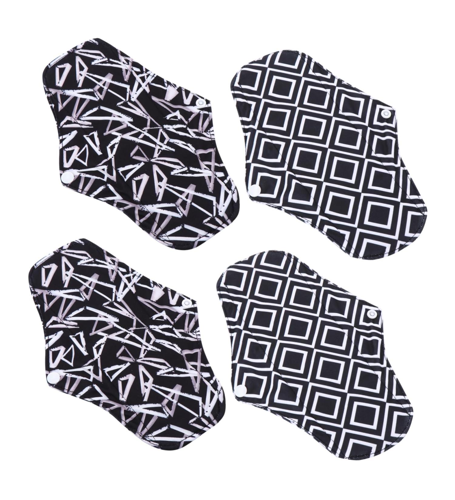 4 Pack Washable Women's Heavy Flow Menstrual Pads | Reusable Breastfeeding Insert & Hygiene Pillow | Eco-Friendly Mama Fabric Underlay - Buy Online on GoSupps.com