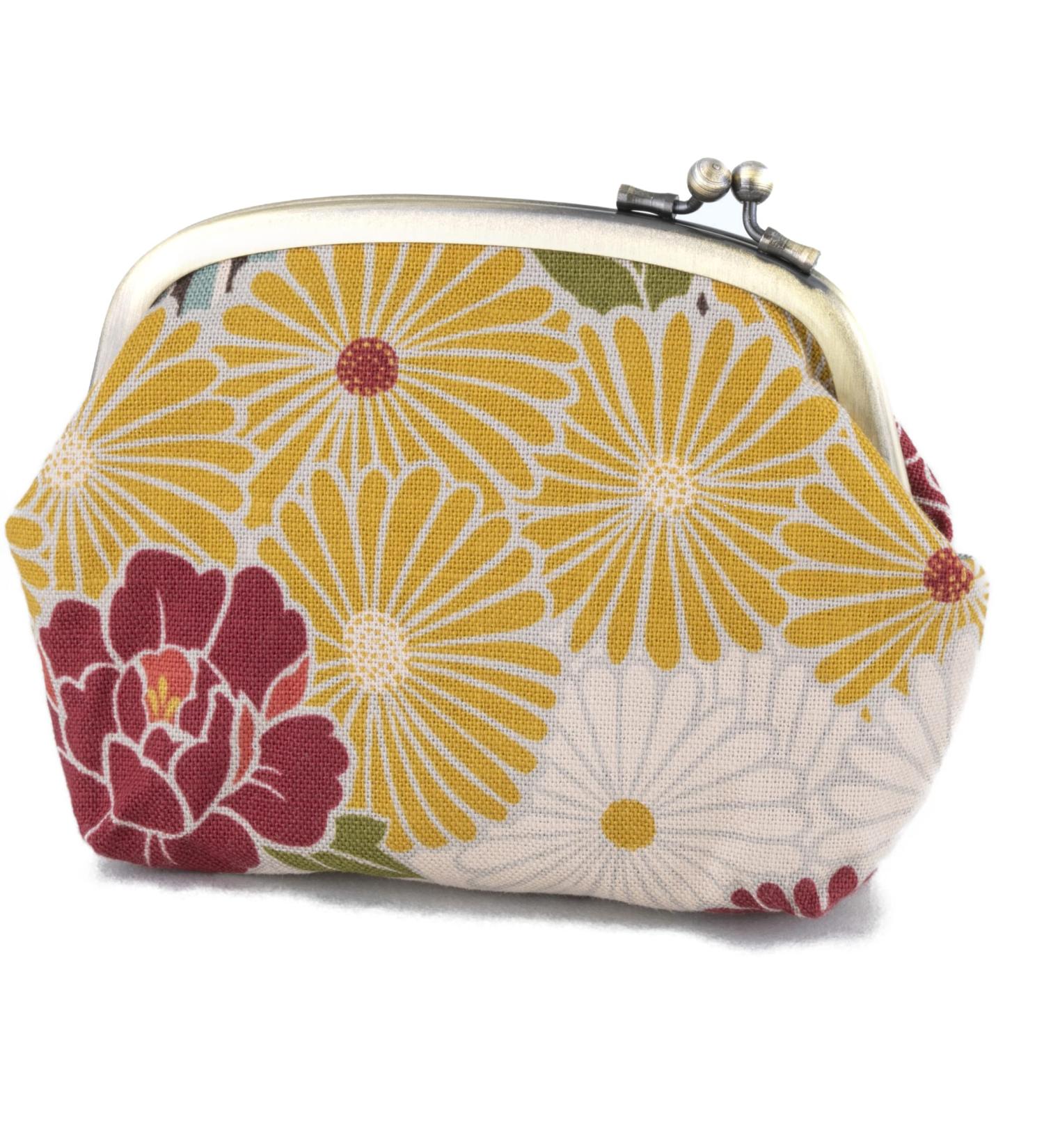 Retro Blue Flower Japanese Women's Wallet - Snap Closure Clipb rse for Stylish Convenience - Buy Online on GoSupps.com