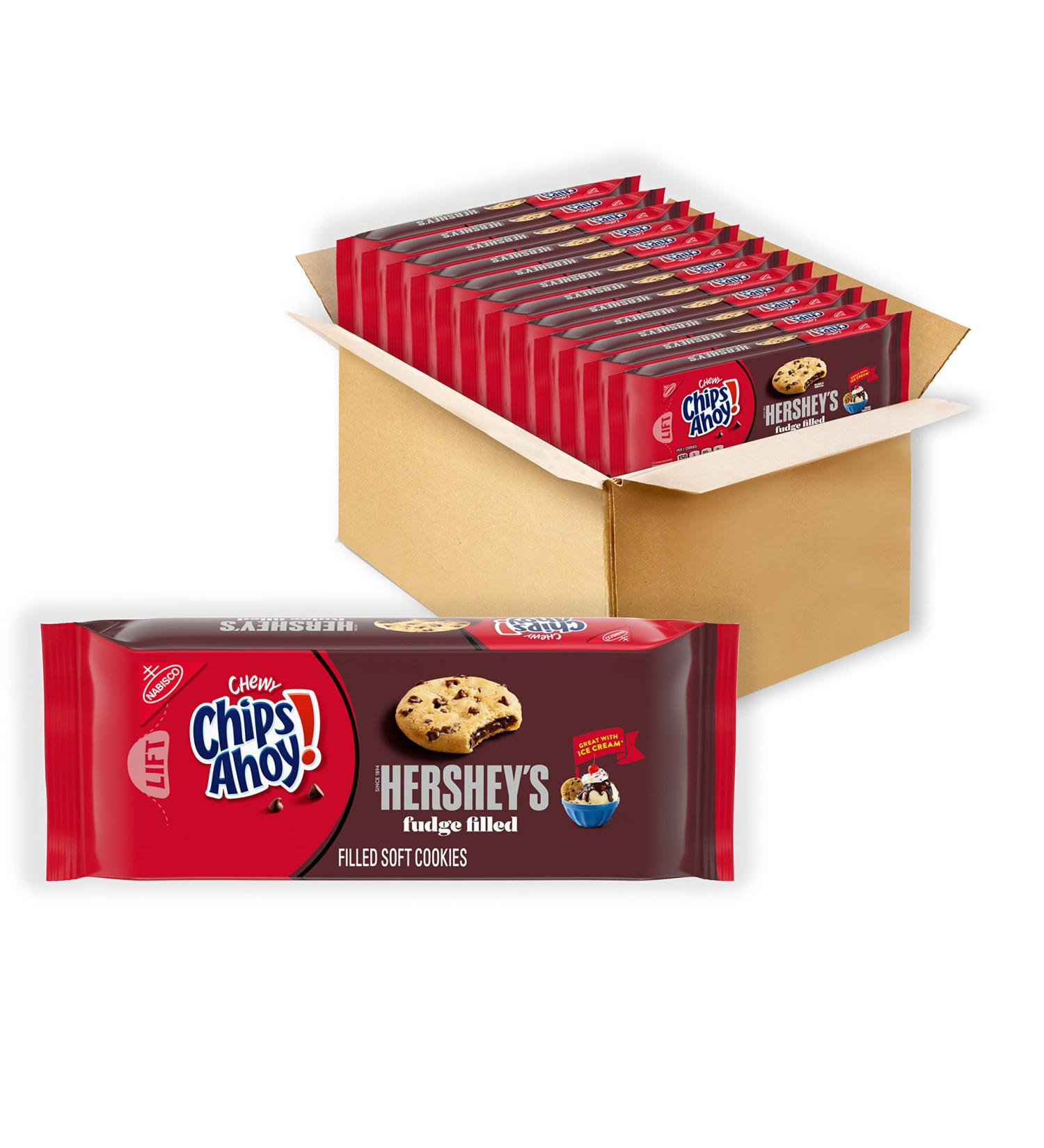 CHIPS AHOY! Chewy Hershey's Fudge Filled Soft Cookies - 12 Pack - 9.6 oz Each - Buy Online on GoSupps.com