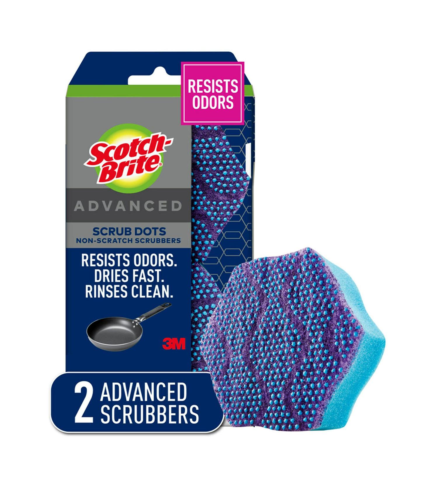 Scotch-Brite Scrub Dots Advanced Non-Scratch Scrubbers - 2 Pack - Buy Online on GoSupps.com