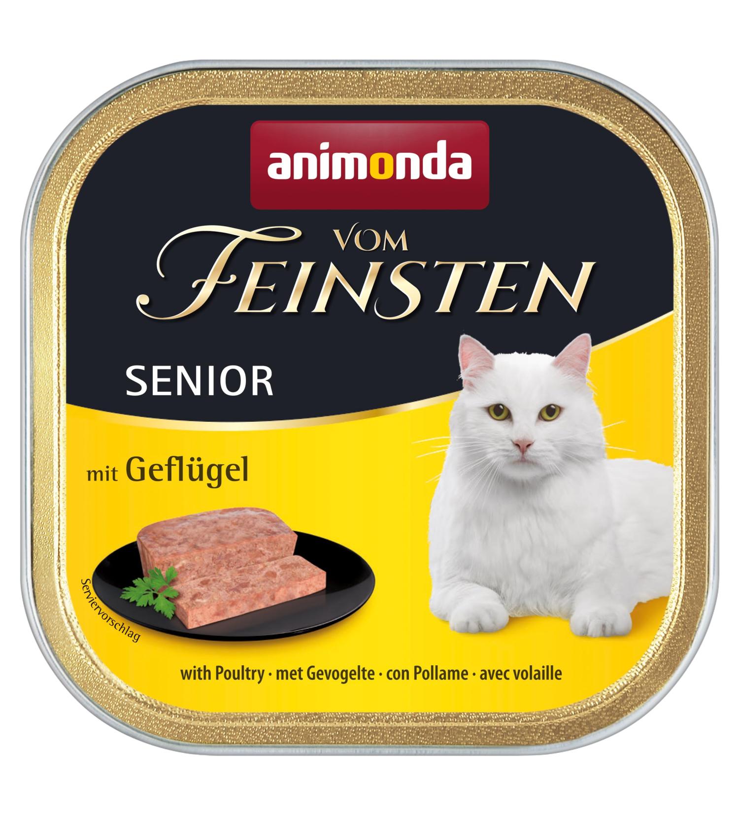 Animonda Vom Feinsten Senior Wet Food for Cats 7+ Years | Poultry 32 x 100g - Premium International Shipping - Buy Online on GoSupps.com
