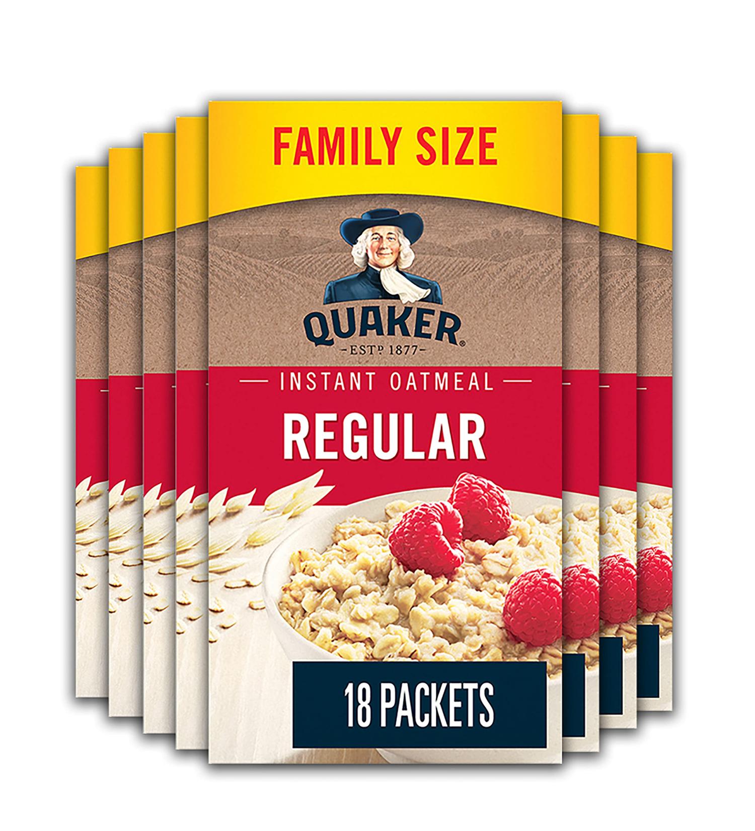 Quaker Regular Instant Oatmeal Multi-Pack 18 Packets 504 g (Pack of 8) - Buy Online on GoSupps.com
