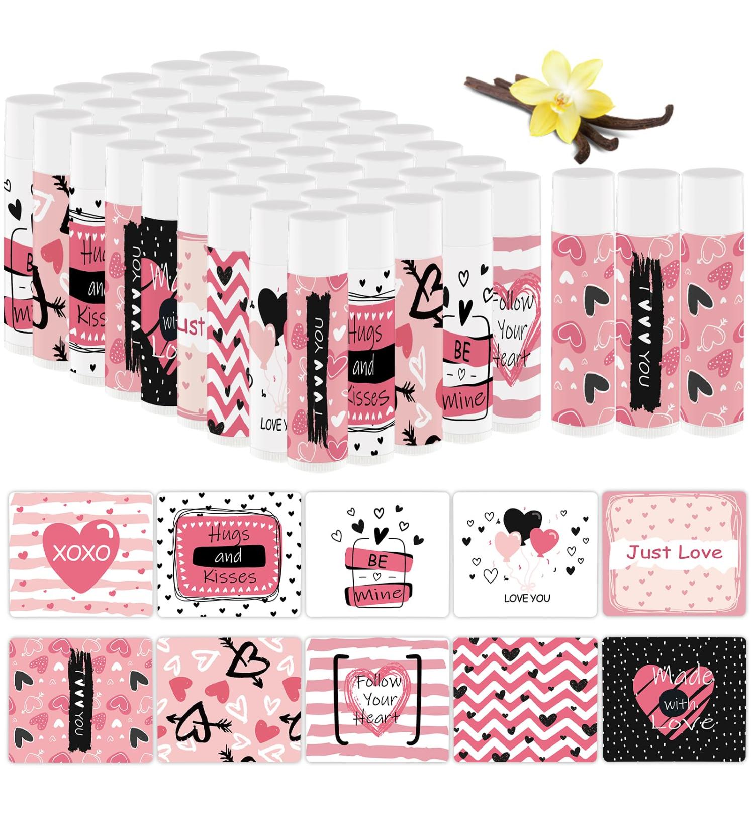 50 Pcs Valentine's Galentine's Day Gifts Lip Balms Bulk for Women Valentines day Lip Care Moisturizing Gift Favors Stuffers Birthday Party Supplies Decorations (pink heart) PinkHeart - Buy Online on GoSupps.com
