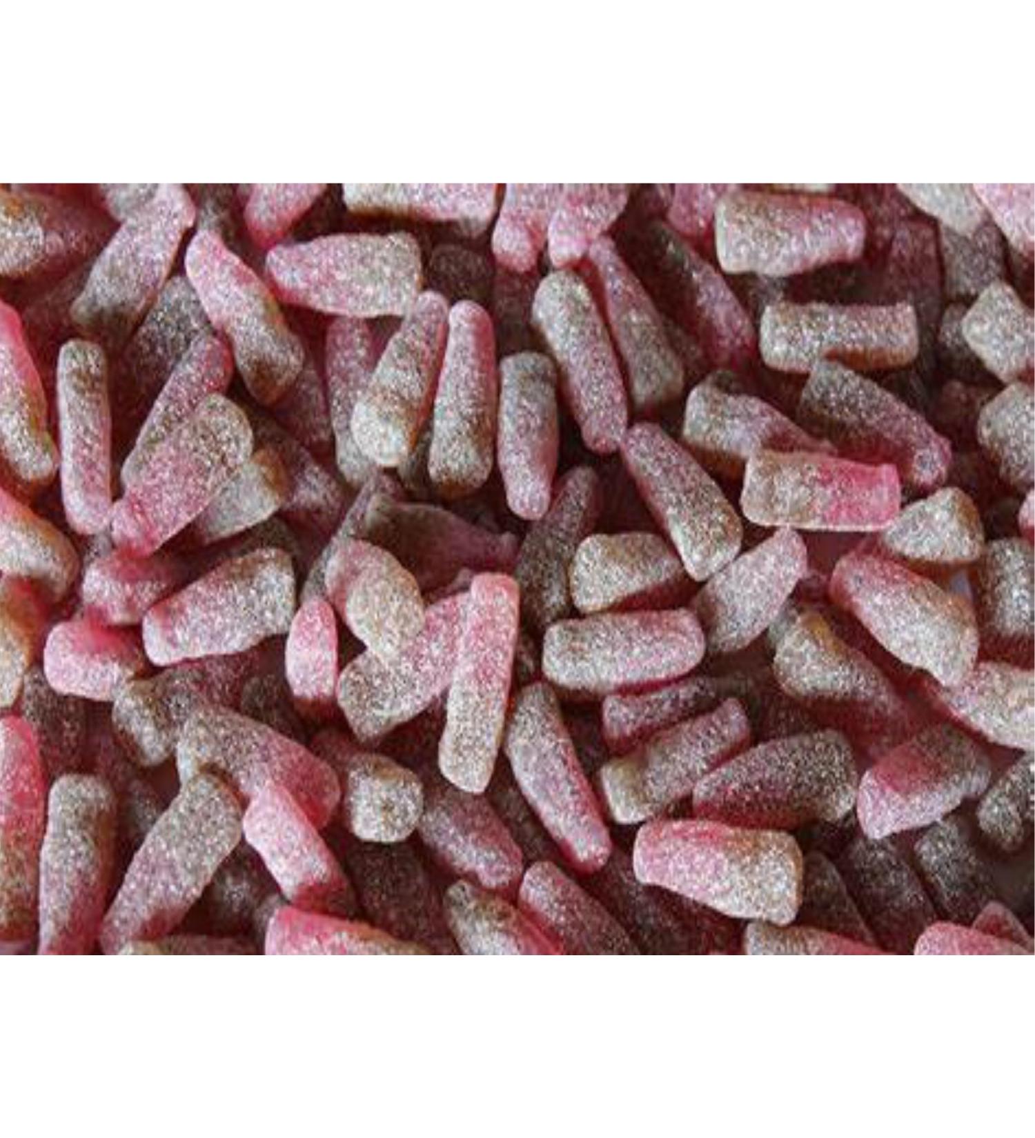 1kg Fizzy Cherry Cola Bottle Candy Pick & Mix Sweets Mixed Assortment Gummy Selection Resealable Pouch Share Bag