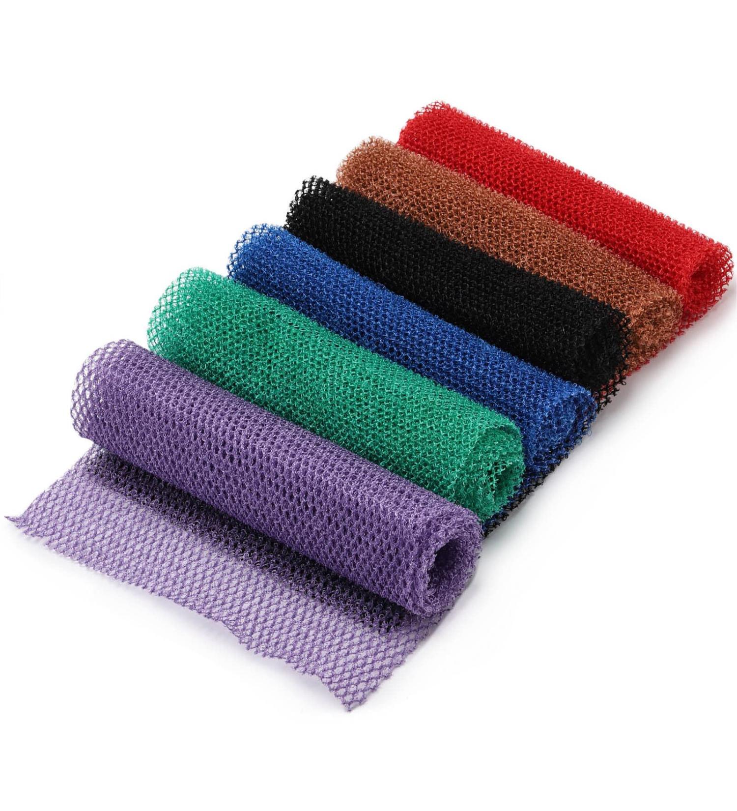 African Bath Sponge Set - 6 Pcs Long Exfoliating Nylon Body Scrubber - Buy Online on GoSupps.com
