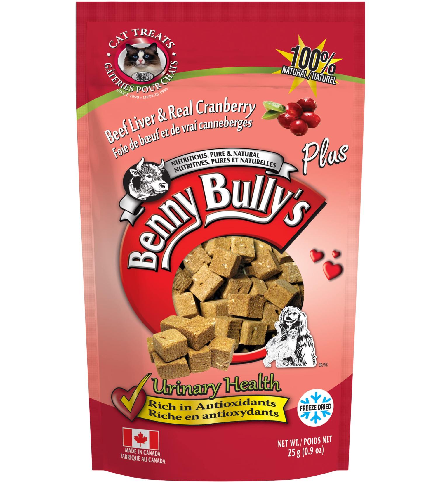 Benny Bullys 776310549156 Plus Cranberry Beef Liver Cat Treats 25g Entry - Buy Online on GoSupps.com
