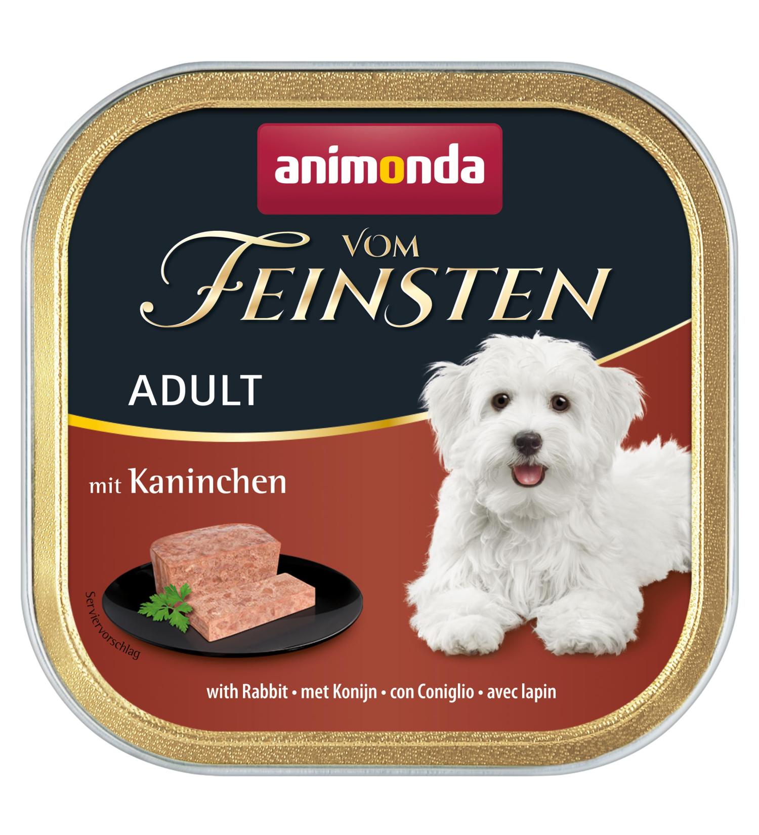 Animonda of the finest adult dog food wet food for adult dogs with rabbits 22 x 150 g with rabbits 150 g (22 pack)