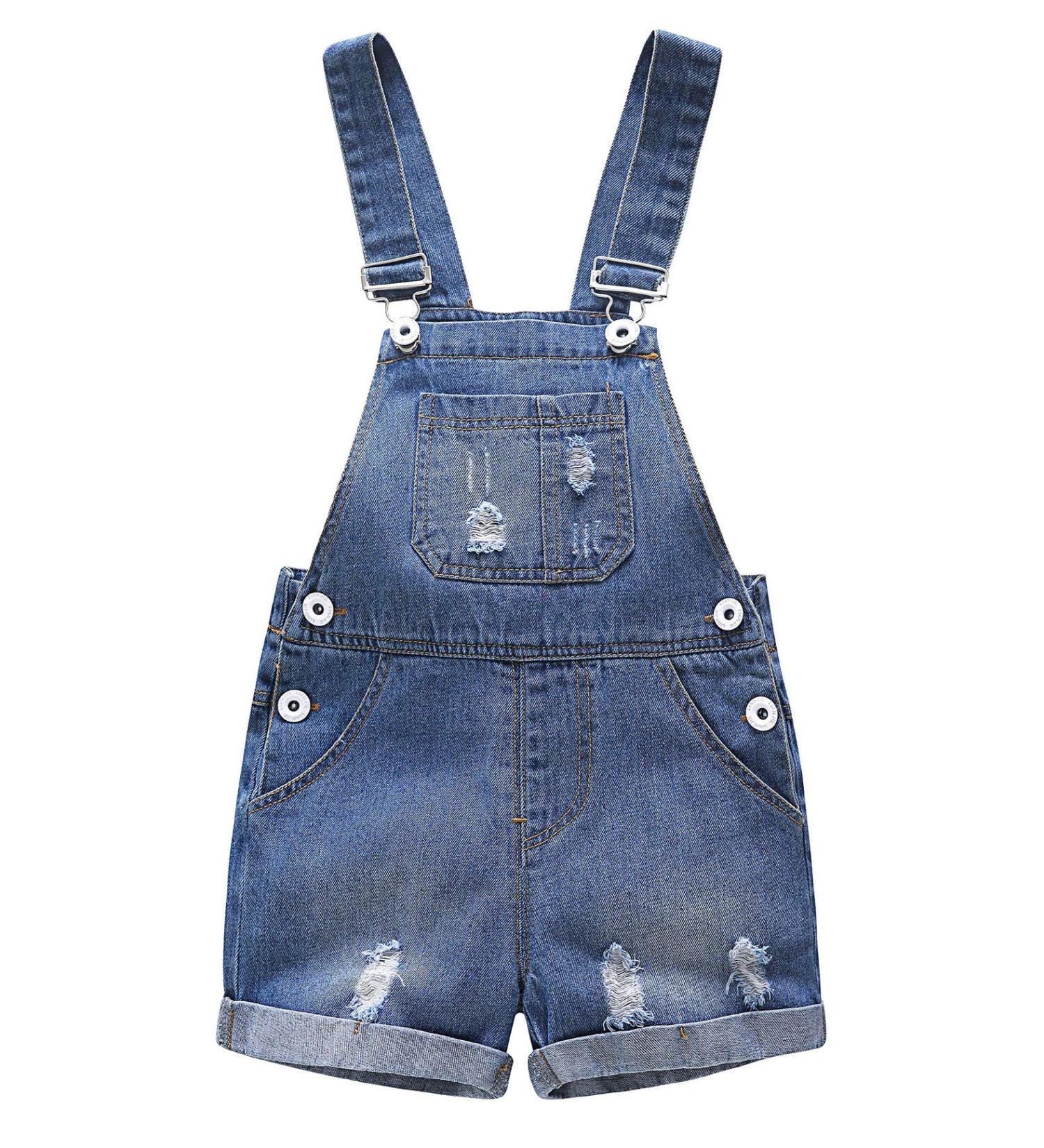 kidscool Space Baby Girl Boy Denim Shortall 4-5 Years Blue-2108 - Buy Online on GoSupps.com