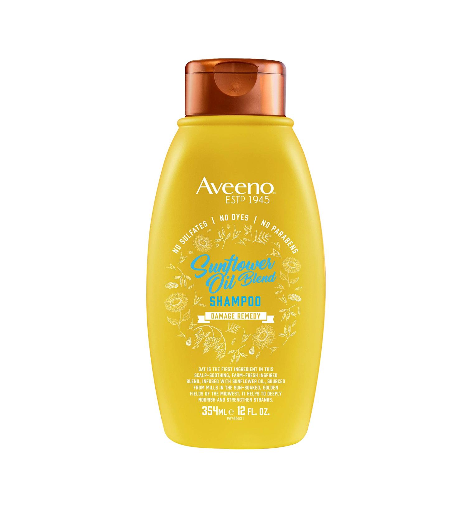 Aveeno Sunflower Oil Blend Shampoo for Dry Damaged Hair - 12 Fl Oz - Buy Online on GoSupps.com