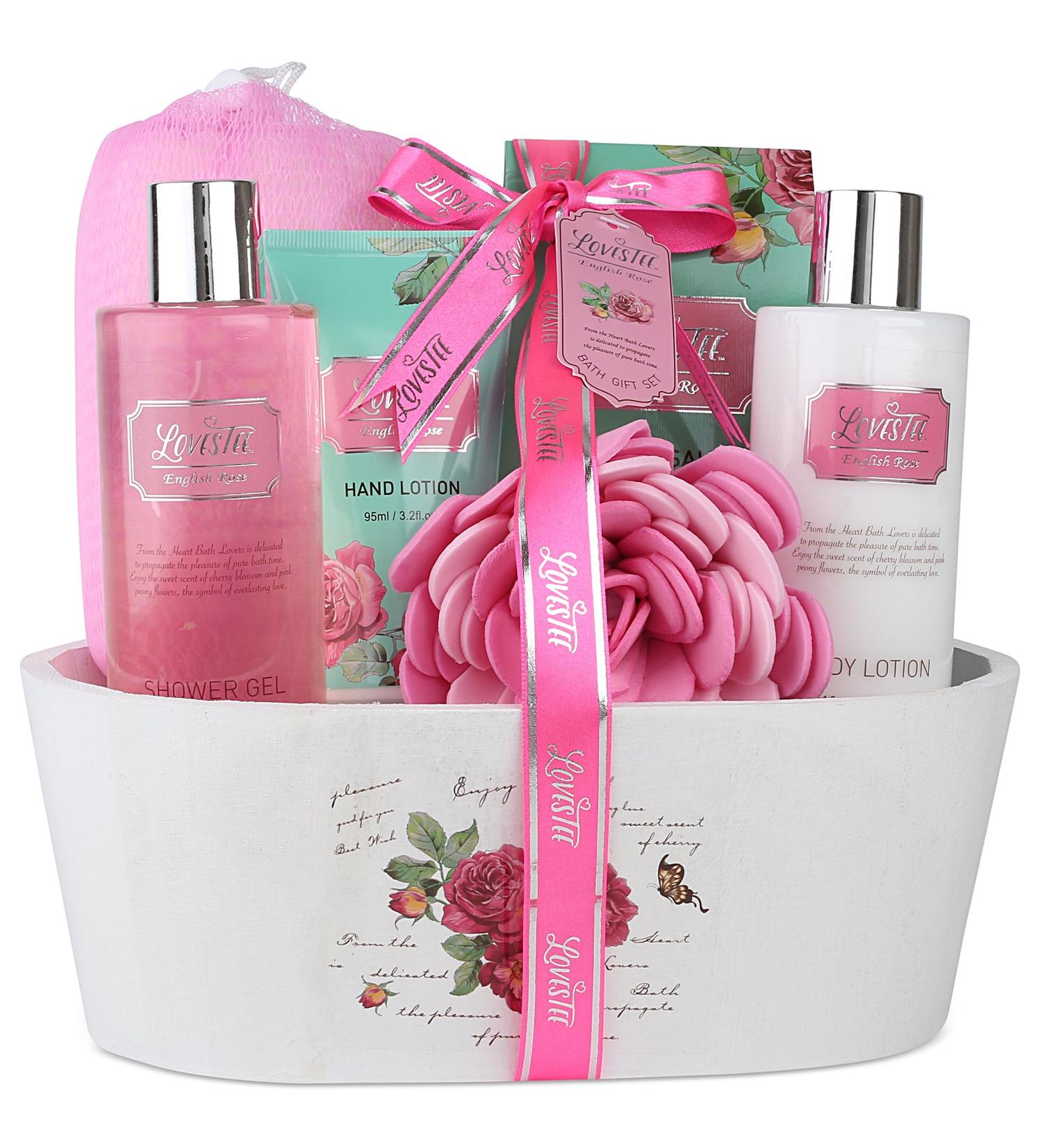 Valentine's Day Relaxing Spa Kit | Natural English Rose Gift Set for Women & Teens | Bath & Body Works Essentials - Buy Online on GoSupps.com