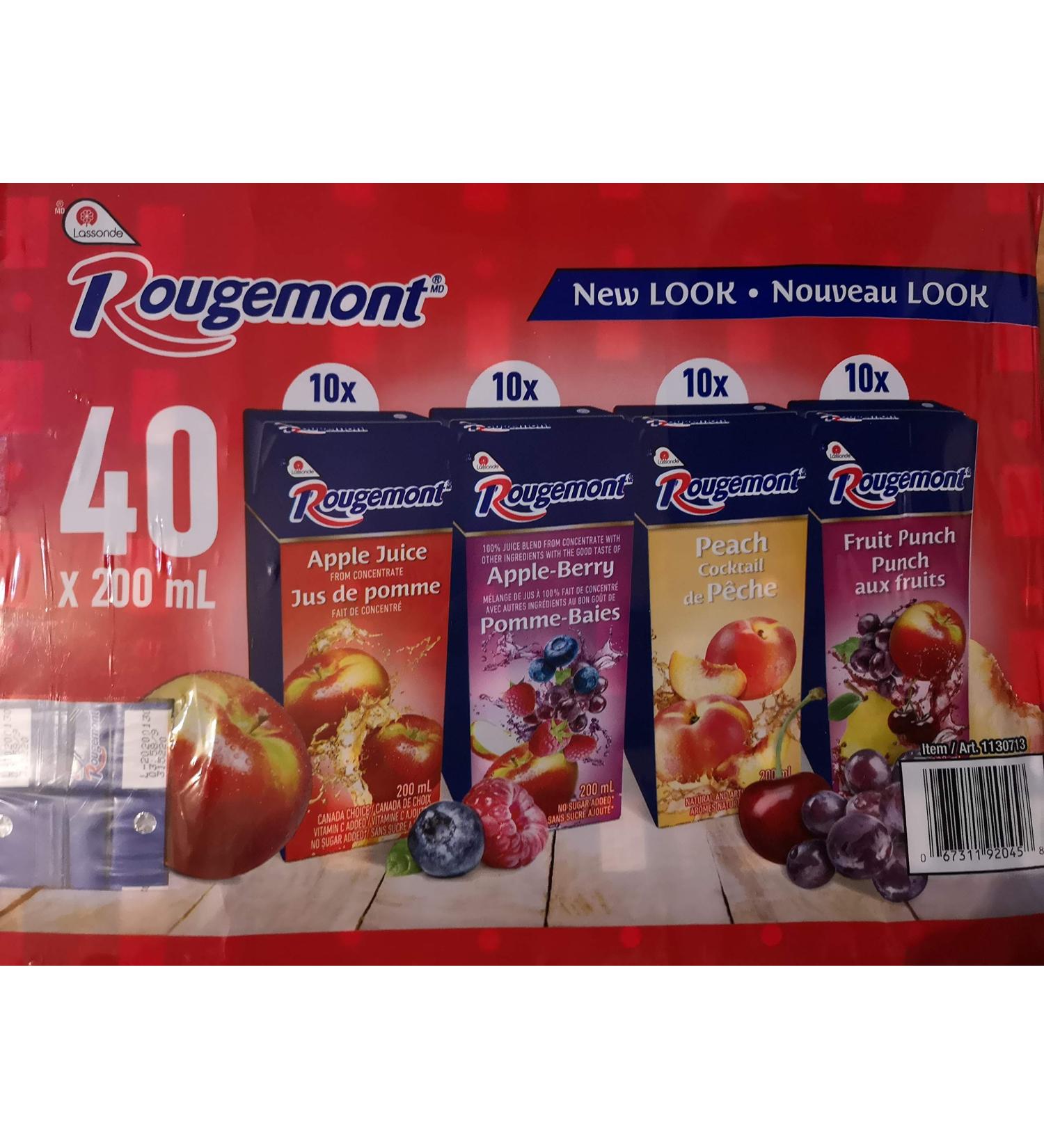 Rougemont Juice Pack 200ml x 40 Count