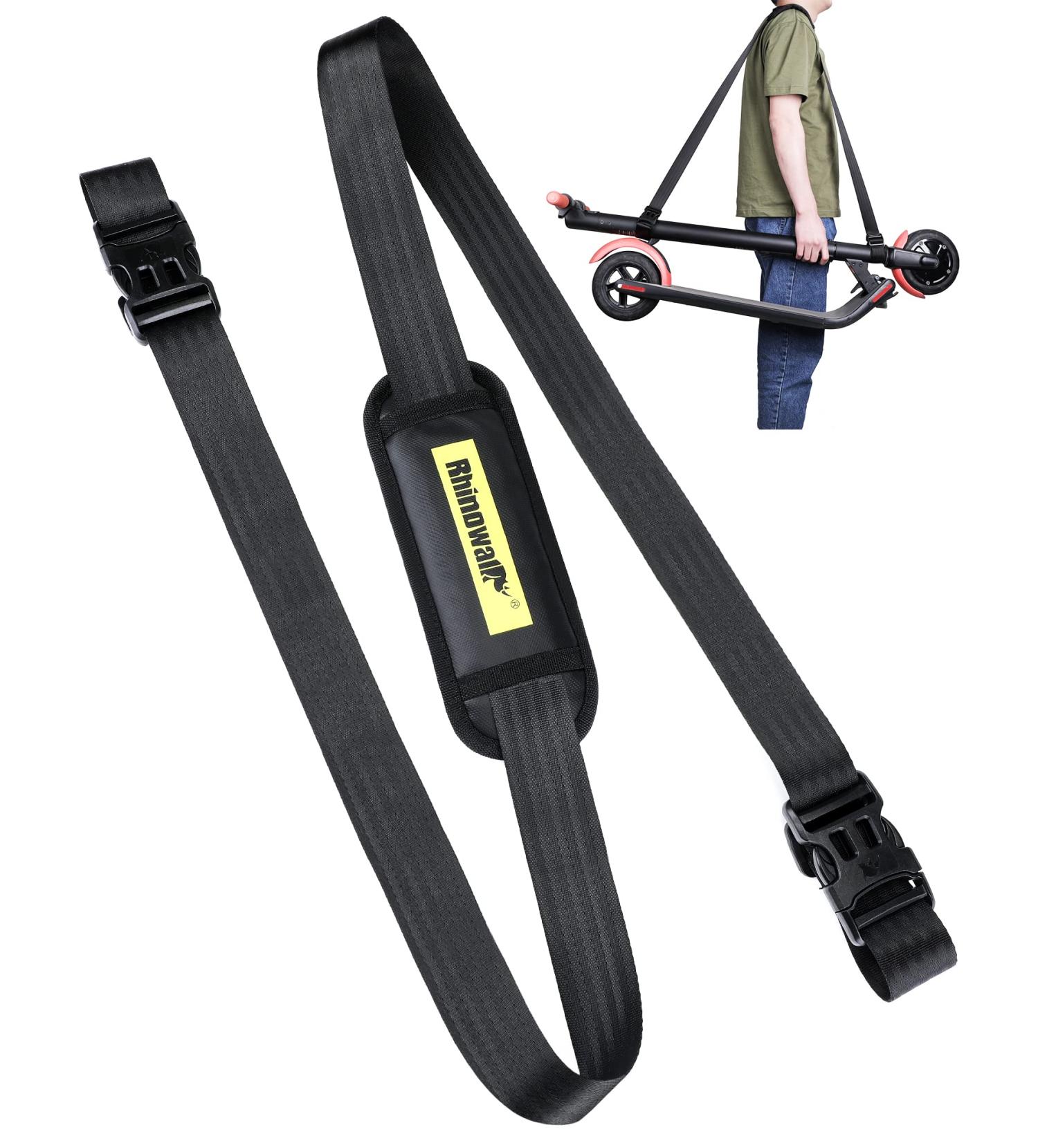 71-Inch Scooter Shoulder Strap for Electric Scooters, Bikes, Balance Bikes, Yoga Mat, Ski Board - Adjustable & Anti-Slip - Black - Buy Online on GoSupps.com