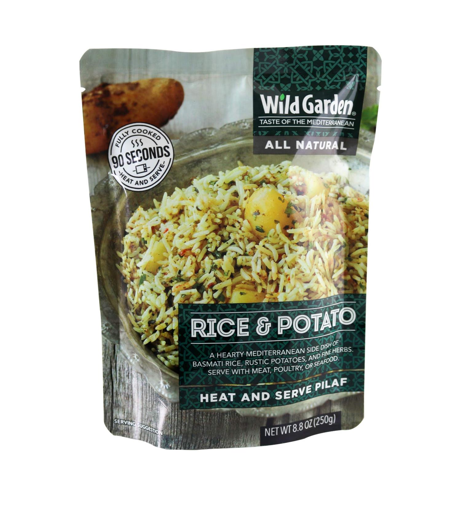 Wild Garden Heat & Serve Pilaf - All-Natural Rice & Potato, Microwavable 8.8 oz | Ready to Eat - Buy Online on GoSupps.com