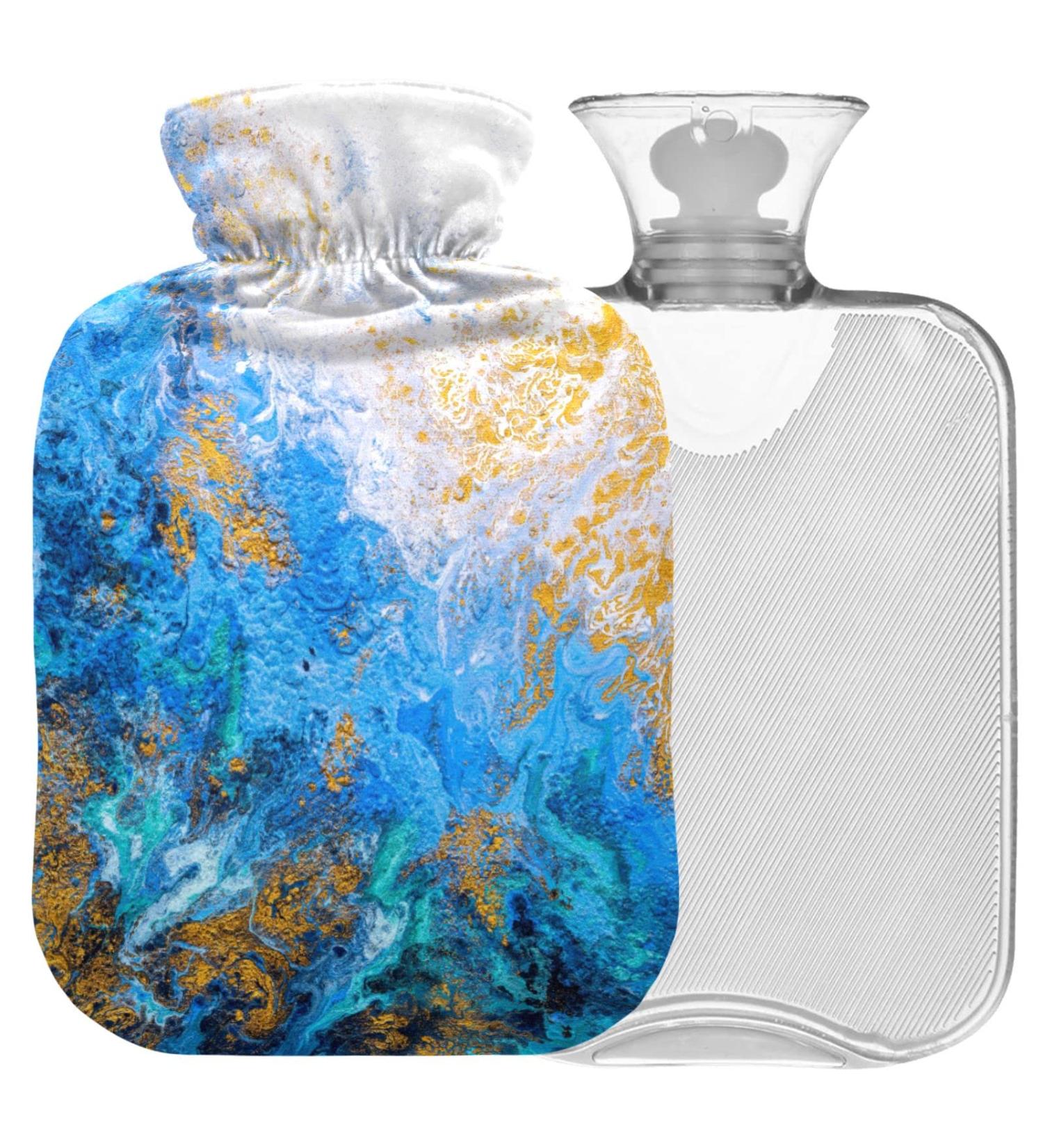 Naanle Ocean Painting 1L Hot Water Bottle with Lid Pain Relief & Warmth Therapy - Buy Online on GoSupps.com