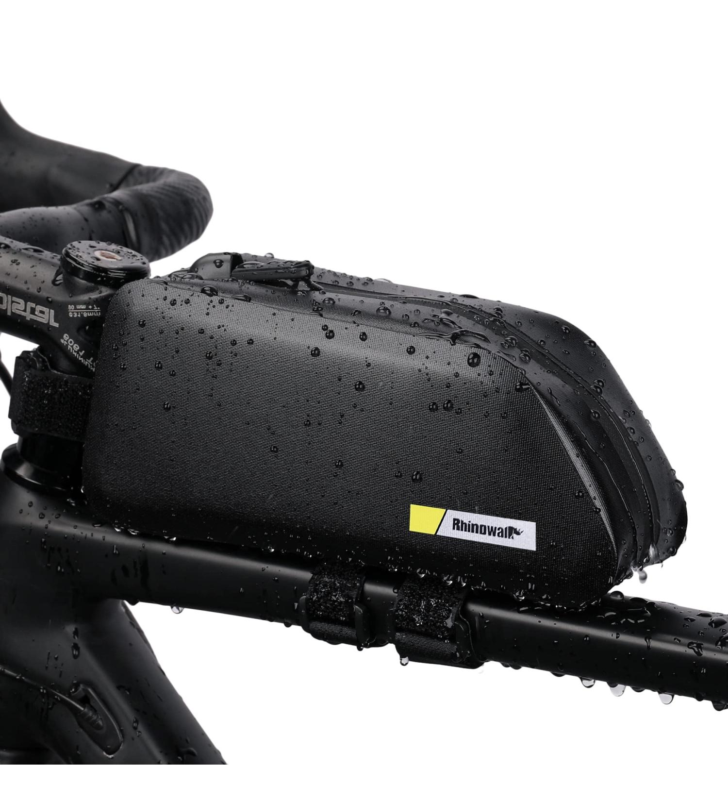 Rhinowalk 1.5L Waterproof Bicycle Pocket Frame Bag - Black - Front Handlebar Accessories for Cycling - Buy Online on GoSupps.com