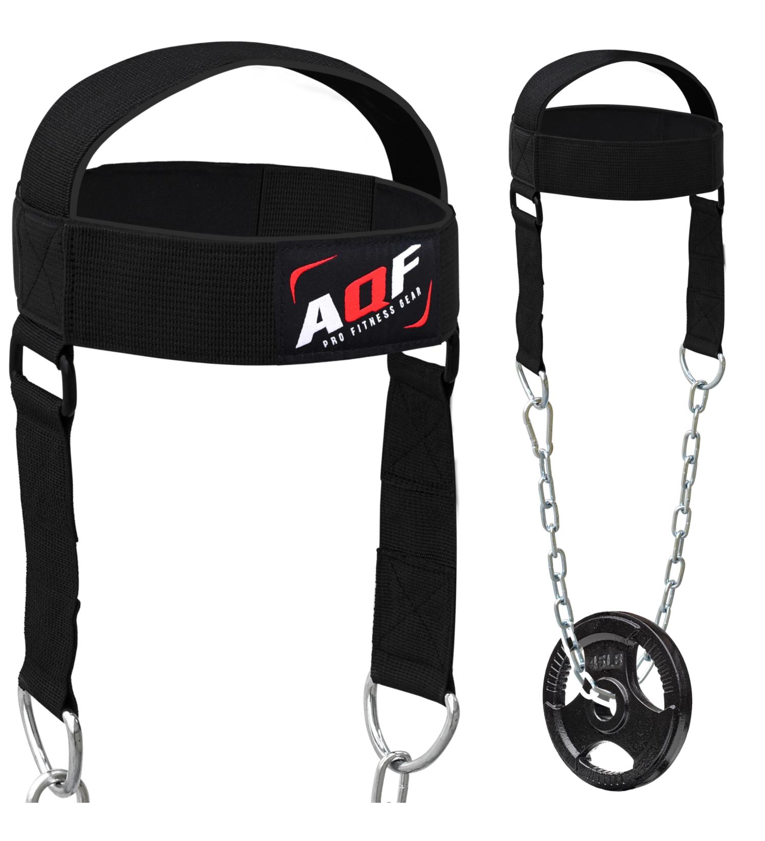 Buy AQF Adjustable Head Harness for Diving & Weightlifting - Padded Neoprene Black | International Shipping - Buy Online on GoSupps.com