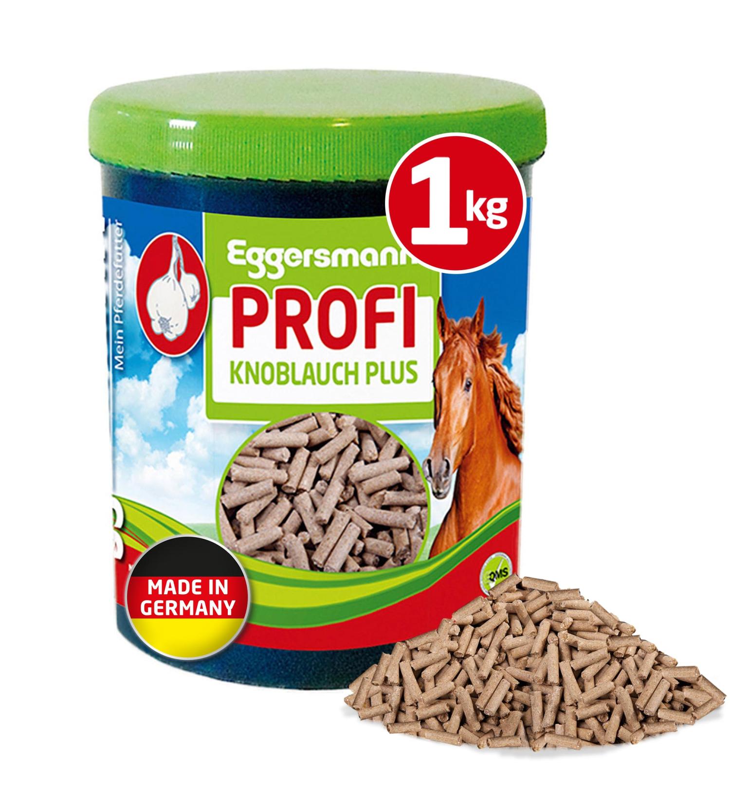 EGGERSMANN Professional Garlic Plus 1kg - Horse Supplement Feed Against Flies Mosquitoes & Metabolism Support - Buy Online on GoSupps.com