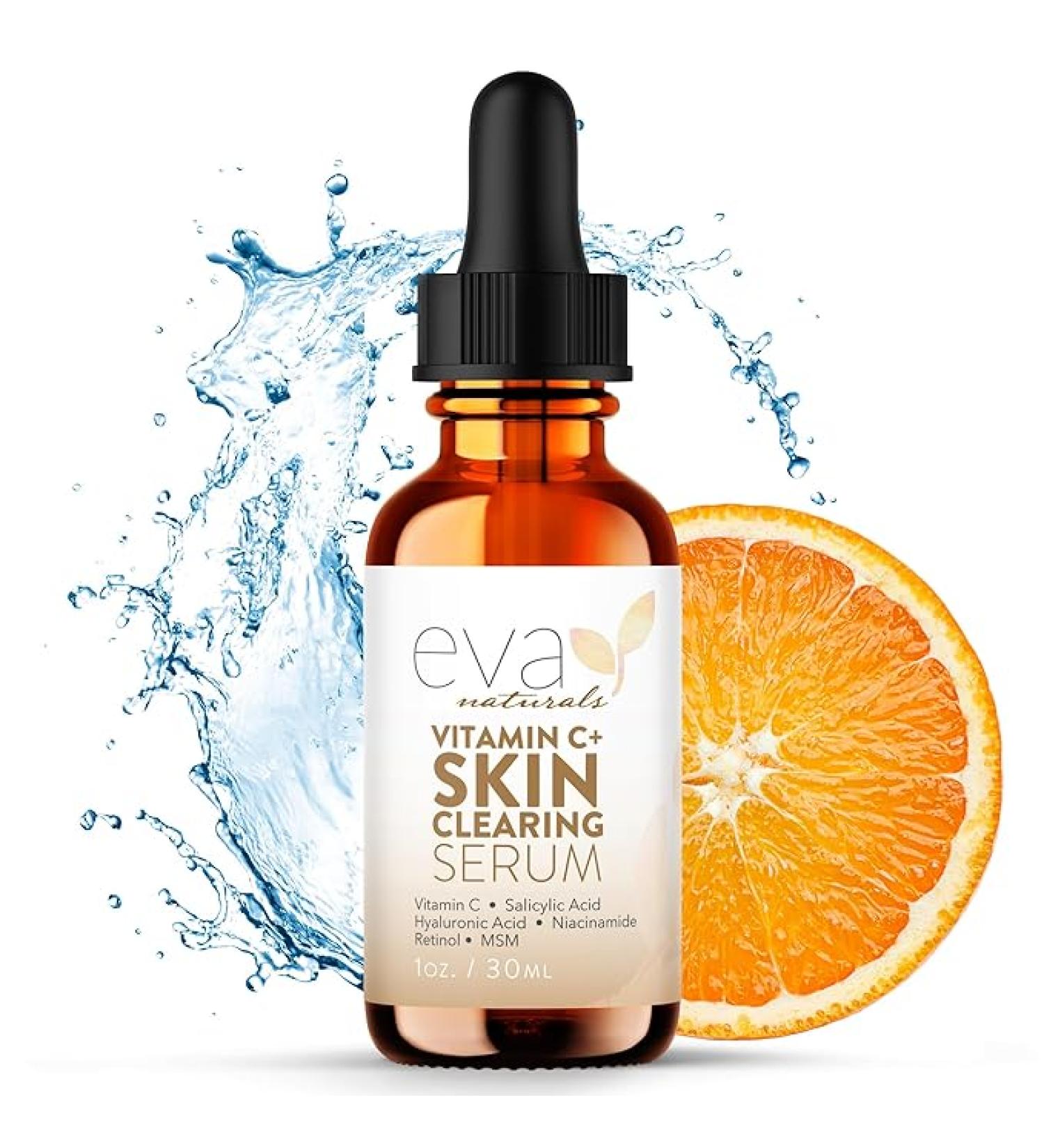 Vitamin C Plus Skin Clearing Serum - Anti-Aging & Brightening with Hyaluronic Acid & Retinol (1 oz) - Buy Online on GoSupps.com