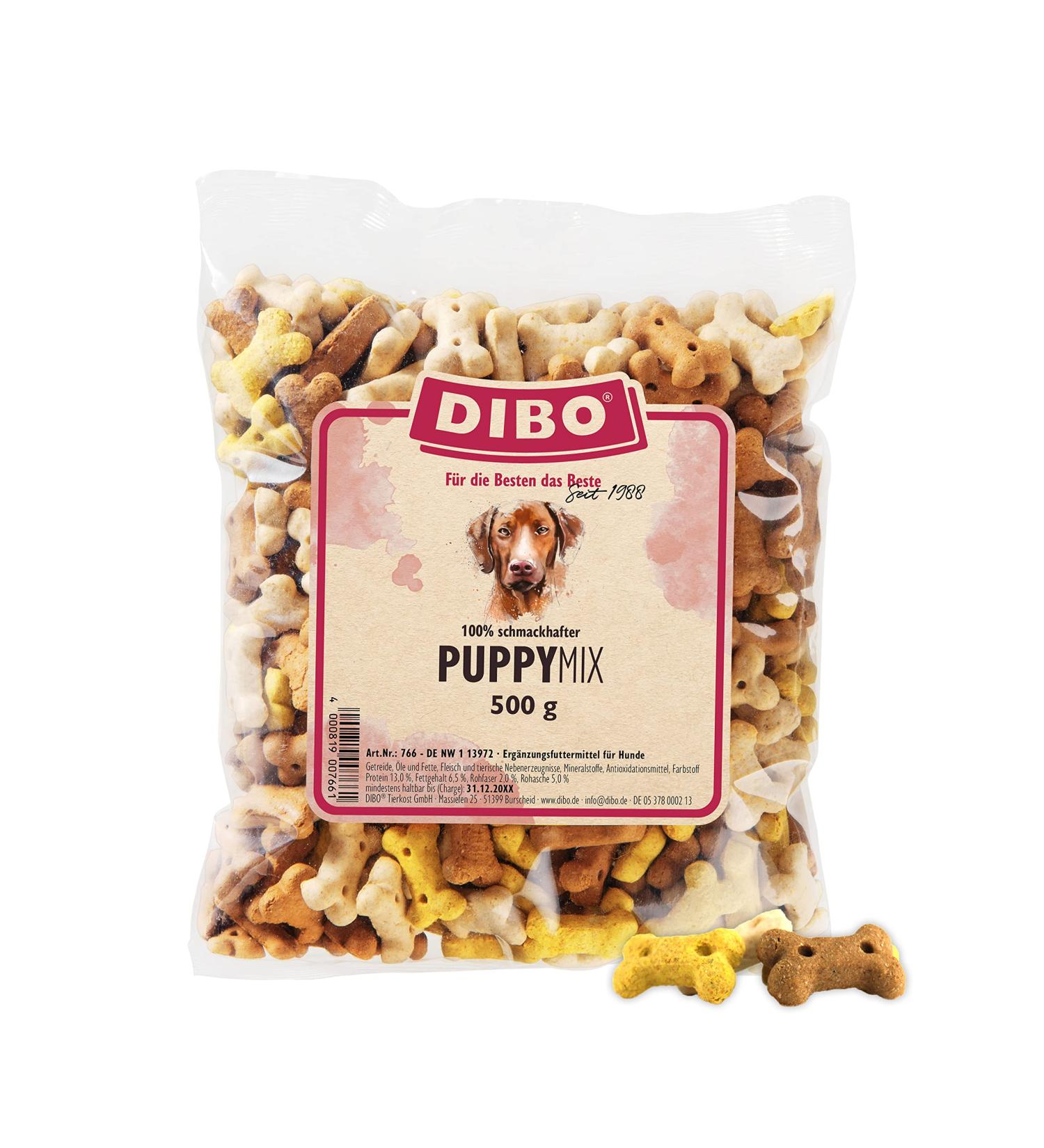 Dibo Puppy-Mix 500g - Healthy Natural Dog Food & Treats | B.A.R.F. Dog Biscuits - Buy Online on GoSupps.com