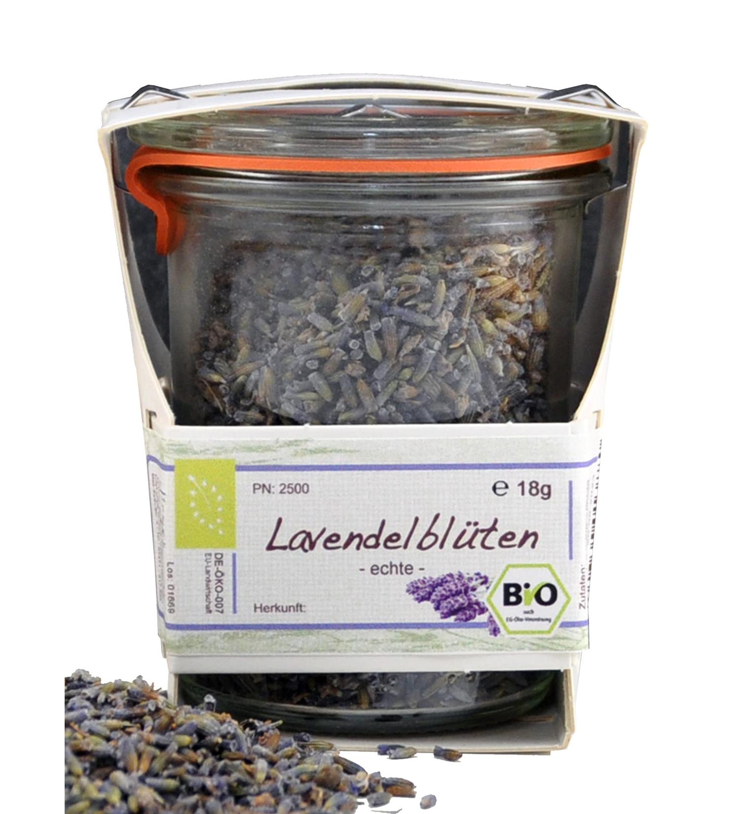 Dried Organic Lavender Flowers in Glass | Premium Aroma-Intensive Small Tea Gift | Eco-Friendly & Plastic-Free Packaging - Buy Online on GoSupps.com