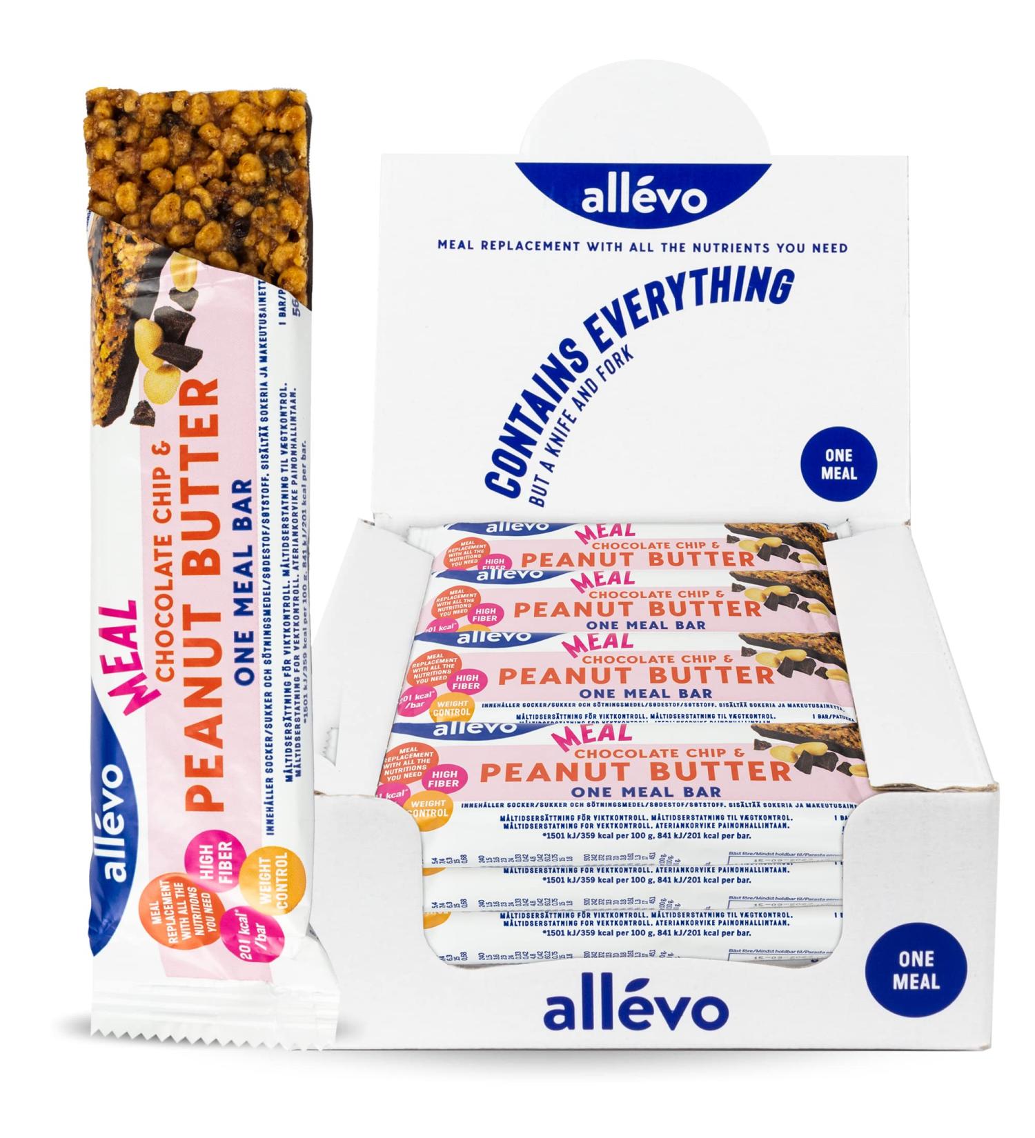 Buy All vo Chocolate Meal Bar - Low-Calorie Protein & Fiber Meal Replacement for Weight Loss & Control - International Shipping - Buy Online on GoSupps.com
