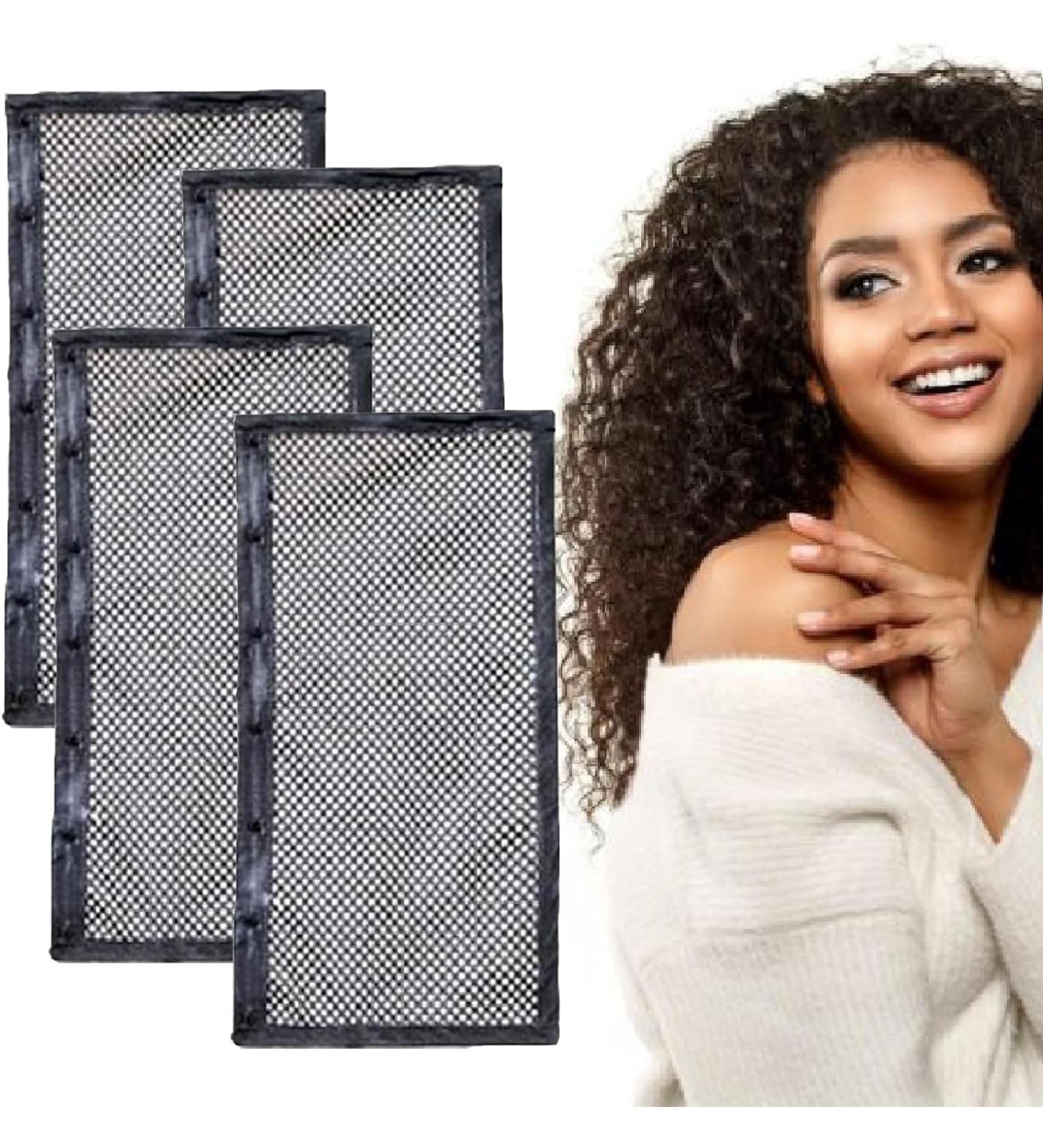 Length-N-Lock Hair Stretcher - Curly Hair Net Tool (4PCs 13in) | Prevent Shrinkage & Drying for Beautiful Locks - Buy Online on GoSupps.com