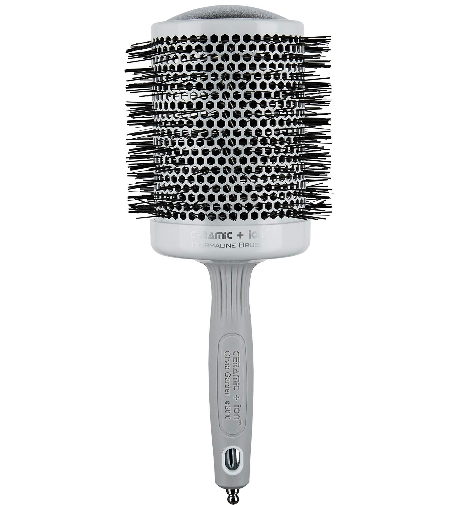 Olivia Garden Mega Ceramic + Ion Round Hair Brush - Antistatic 80/100 mm Ideal for All Hair Types - Buy Online on GoSupps.com