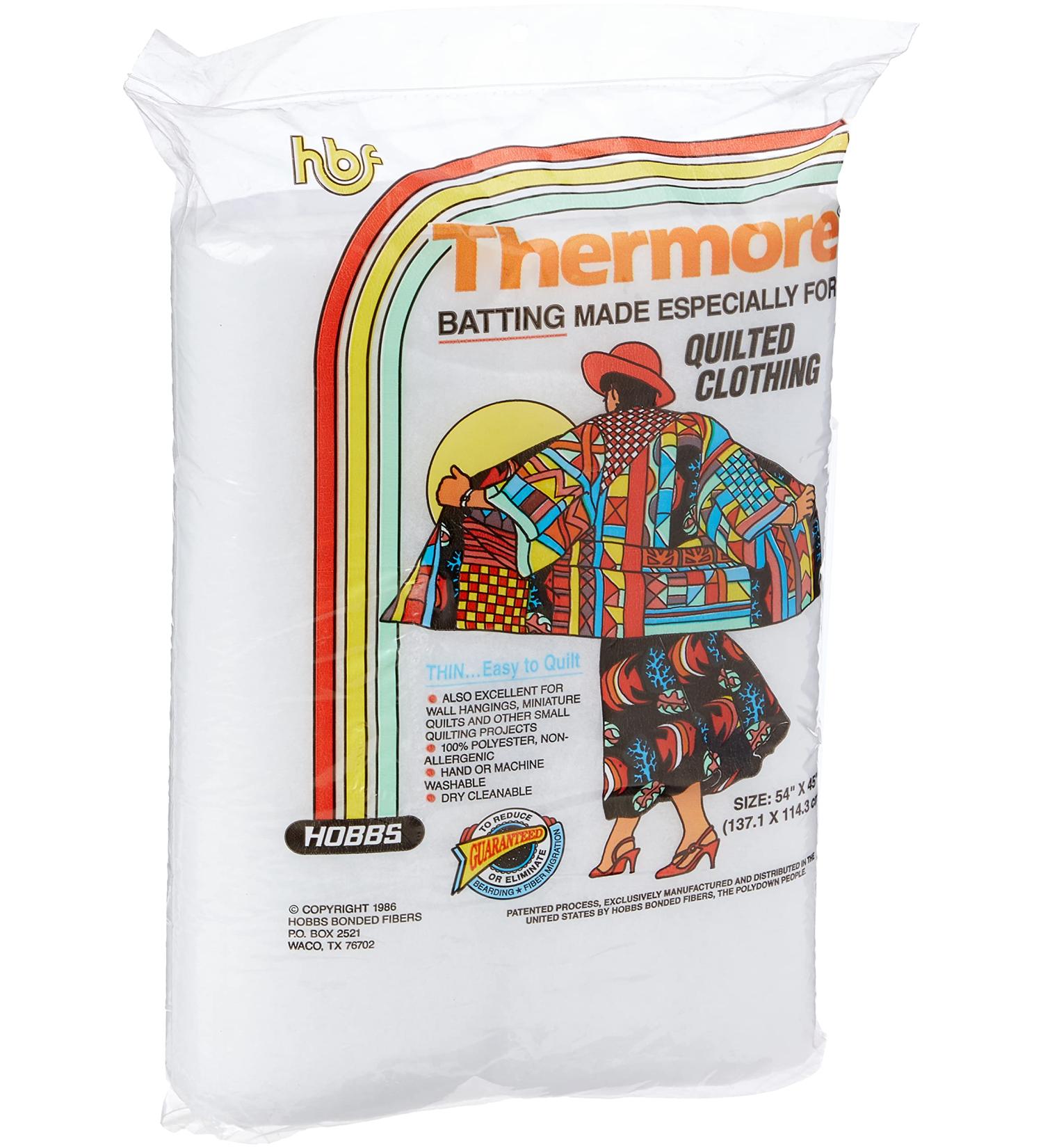 Hobbs 45"x54" for Clothing Batting Thermore Ultra Thin 54in X 45in  54" x 45"  White - Buy Online on GoSupps.com