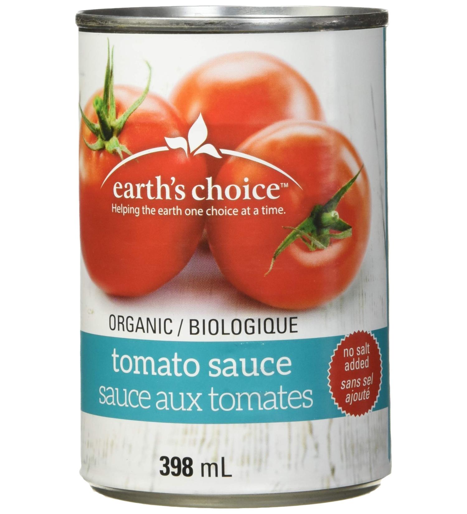 Earth's Choice Organic Tomato Sauce No Salt Added 12 Count of 398ml 398 ml (Pack of 12) - Buy Online on GoSupps.com