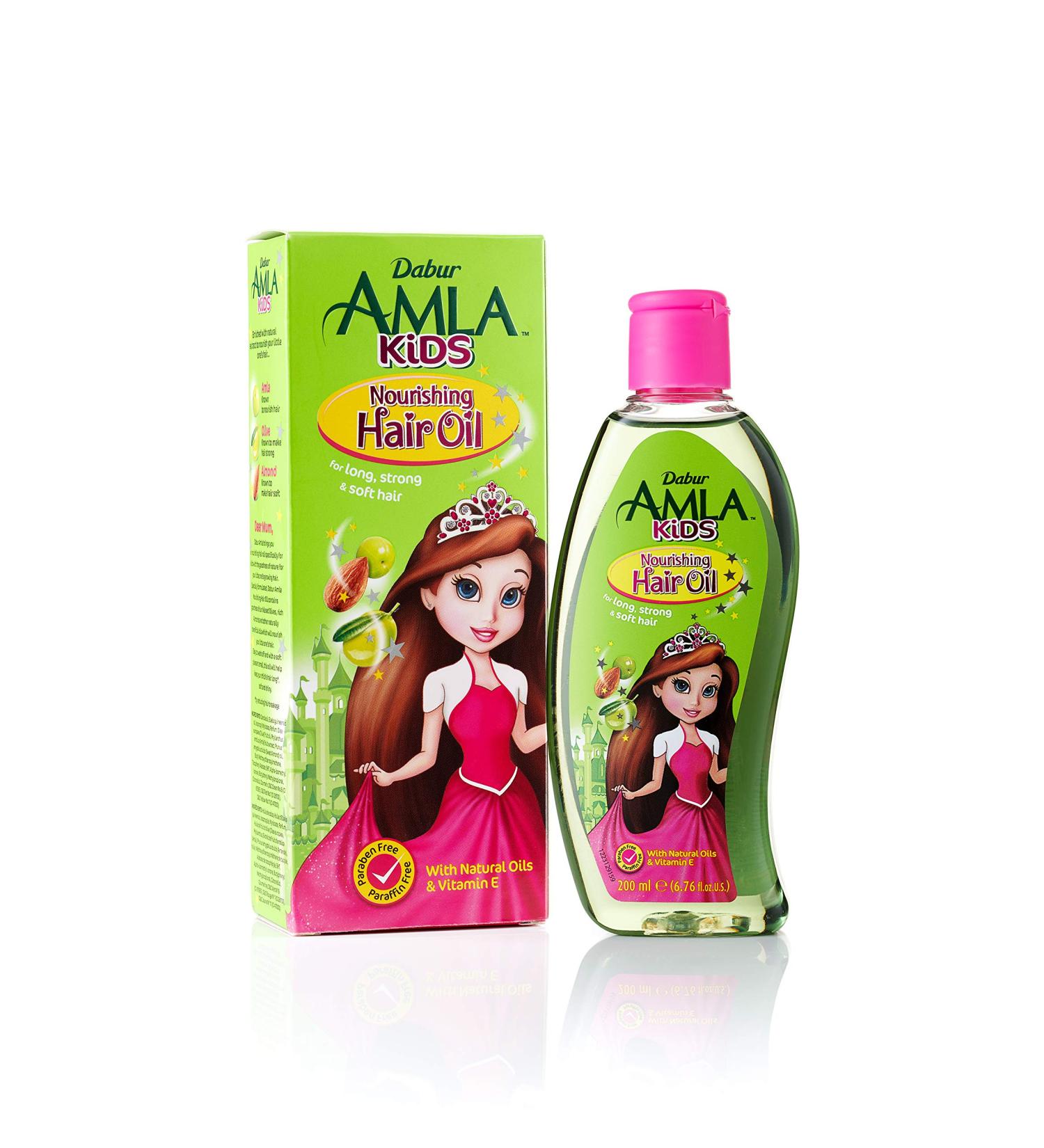Vatika Naturals Dabur Amla Kids Hair Oil 200ml | 100% Natural | Amla, Olive & Almonds | For Long, Strong, Healthy Hair - Buy Online on GoSupps.com