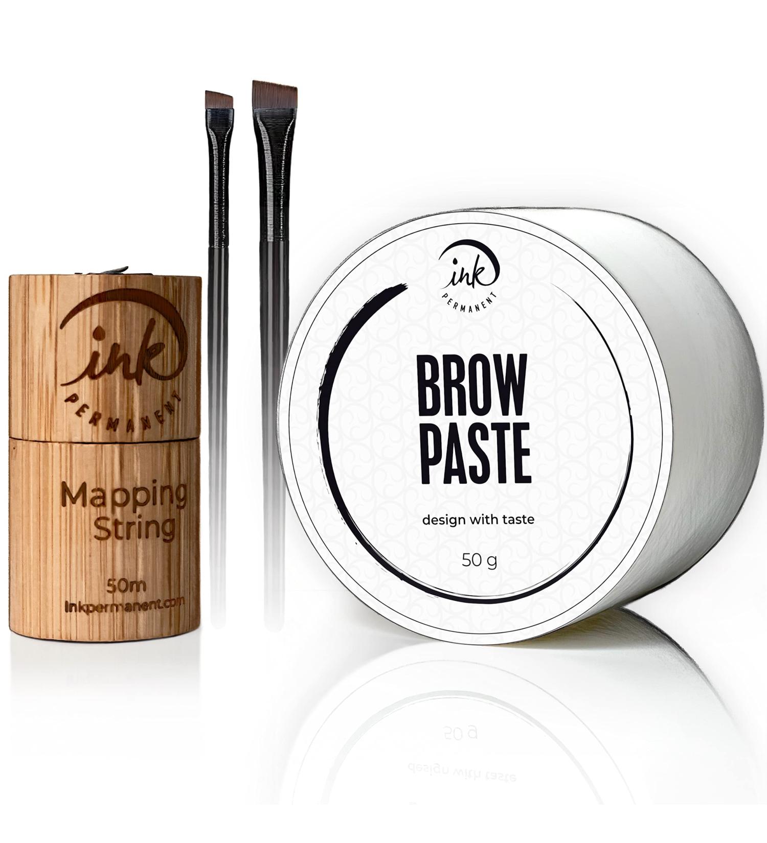 50g White Brow Paste Mapping String Eyebrow Brush Kit | Brow Shape & Define | Eyebrow Tinting Tool - Buy Online on GoSupps.com
