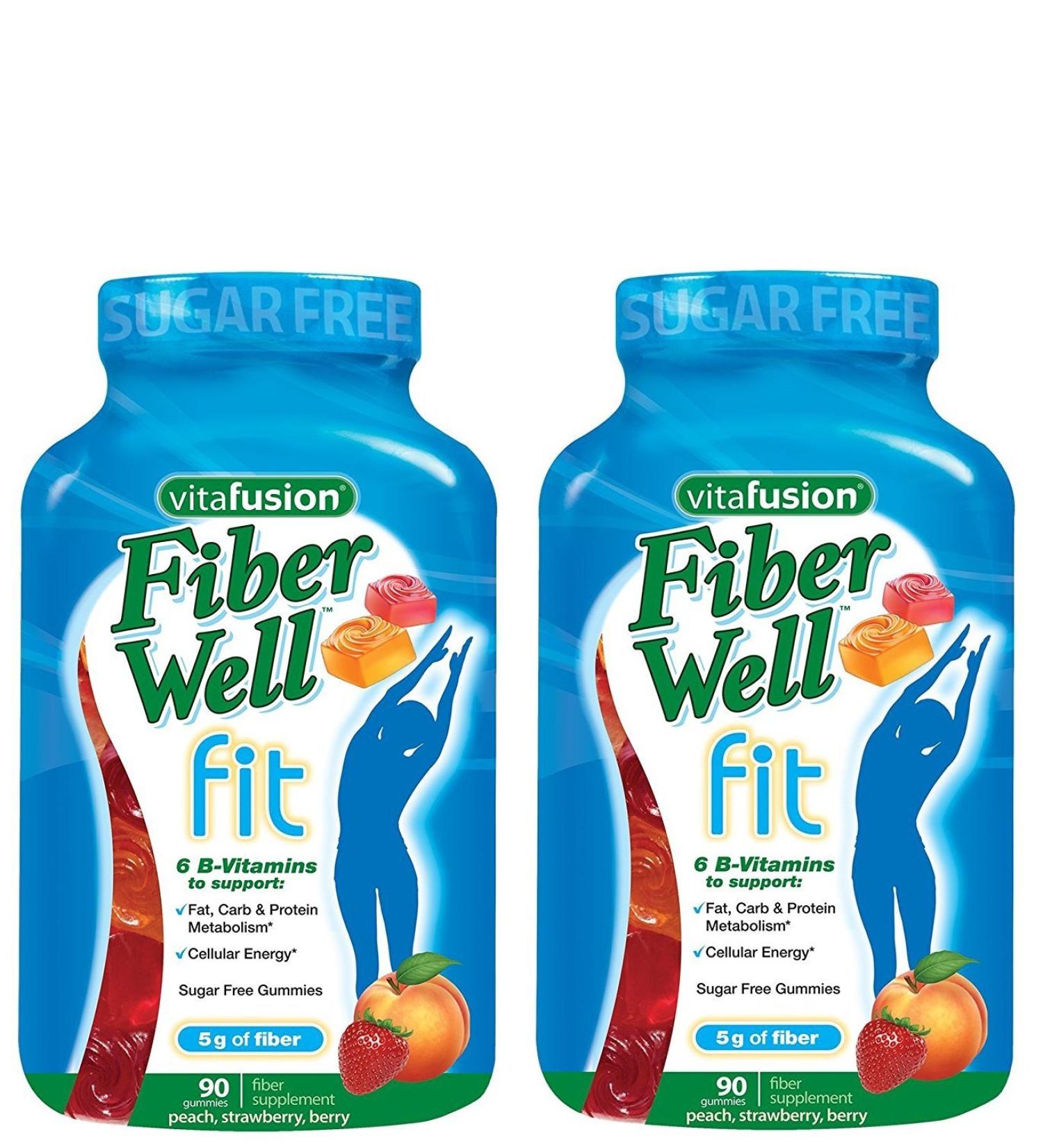 Vitafusion Fiber Well Fit Gummies 2 Pack 90 Count 2 Bottles 90 Count