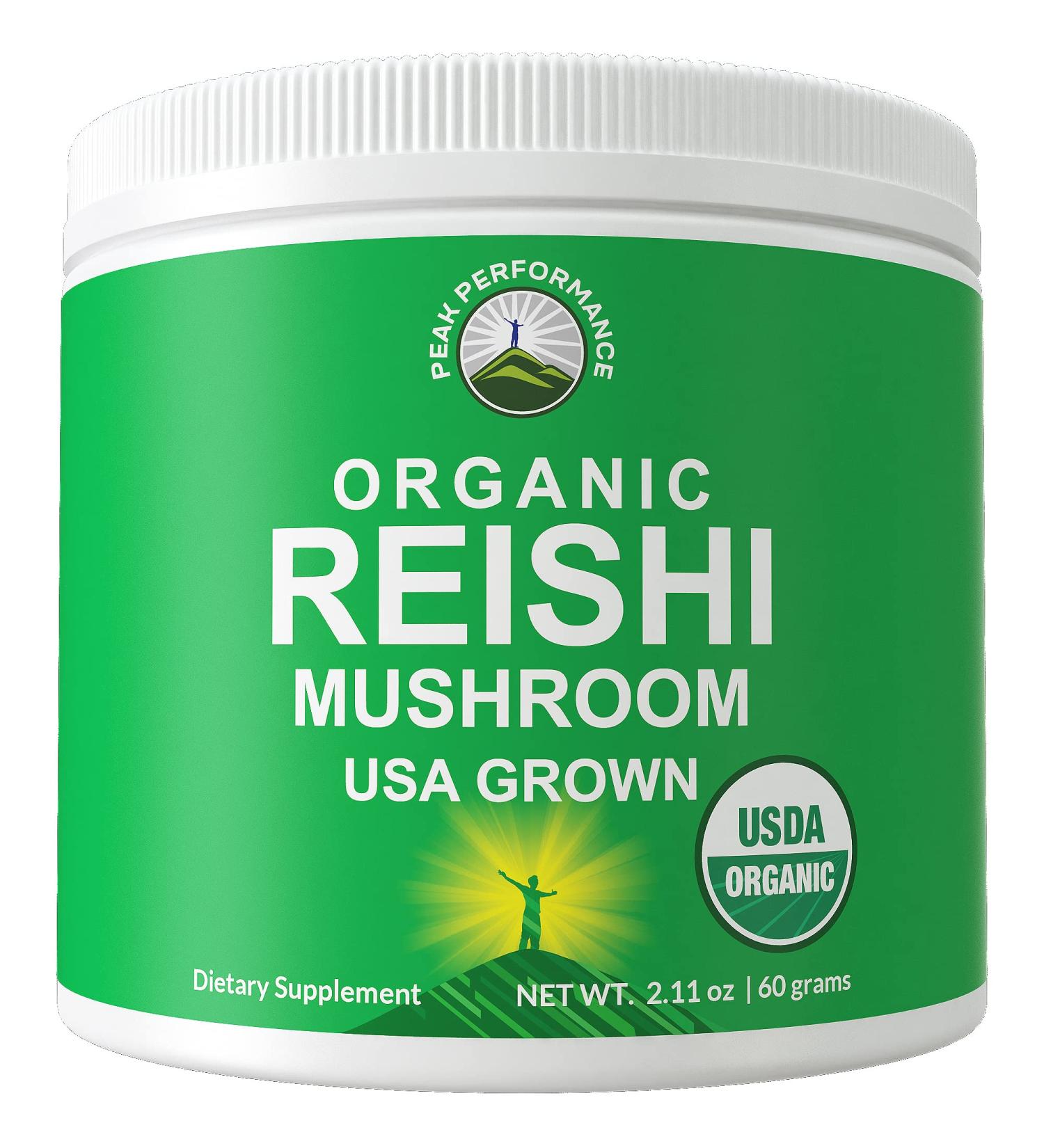 Organic Reishi Mushroom Powder - USA Grown Immunity Support Supplement - Buy Online on GoSupps.com
