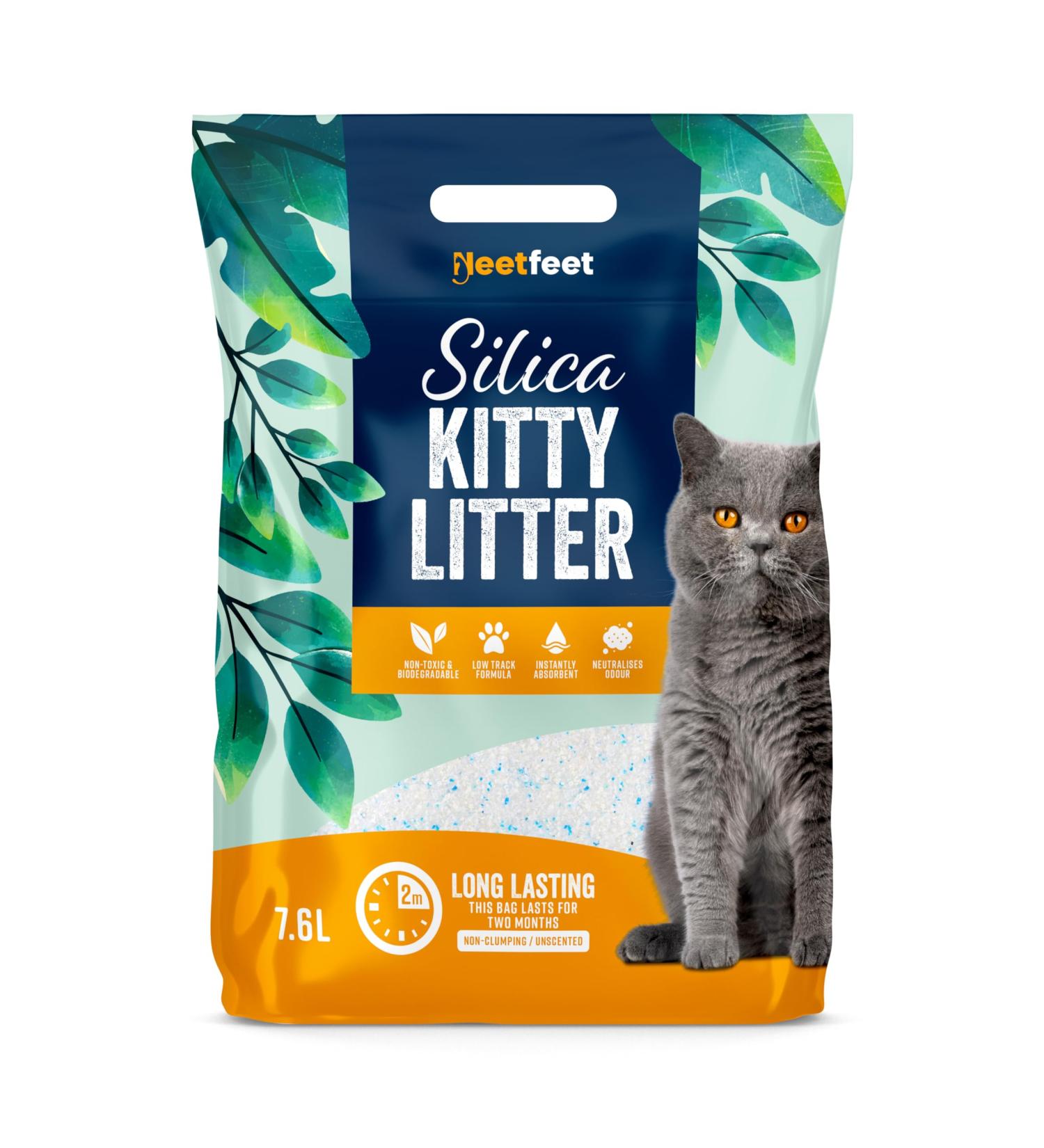 Natural Silica Cat Litter Crystals 7.6L - Ultra Absorbent & Odour Control | Dust-Free, Hygienic & Biodegradable | 2-Month Supply - Buy Online on GoSupps.com