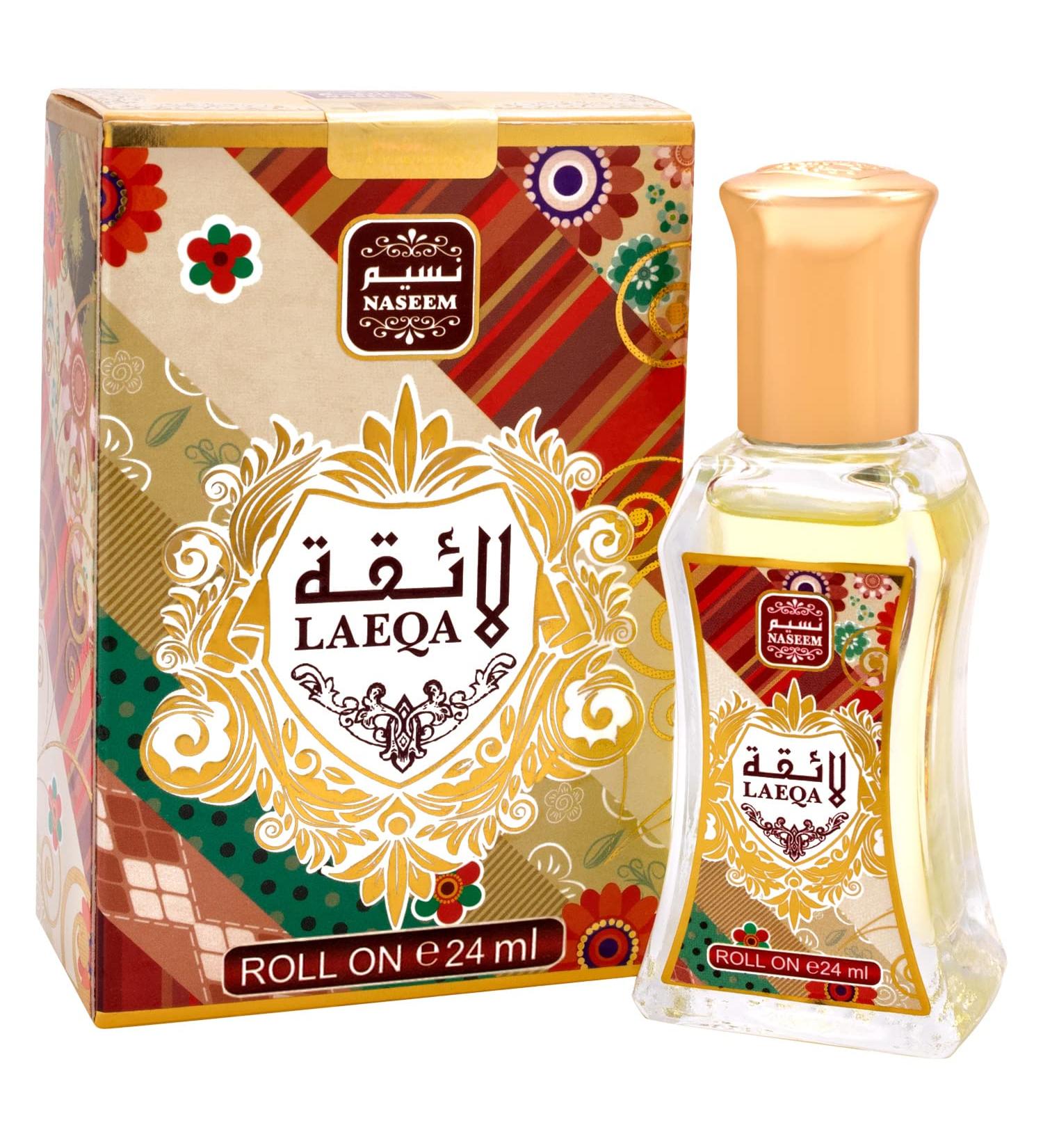 Naseem Laeqa Perfume Oil Rollerball Alcohol Free with composition of Rose Jasmine Fruity Musk Long Lasting Arabian Fragrance Oil for Women 0.81 Fl Oz - Buy Online on GoSupps.com