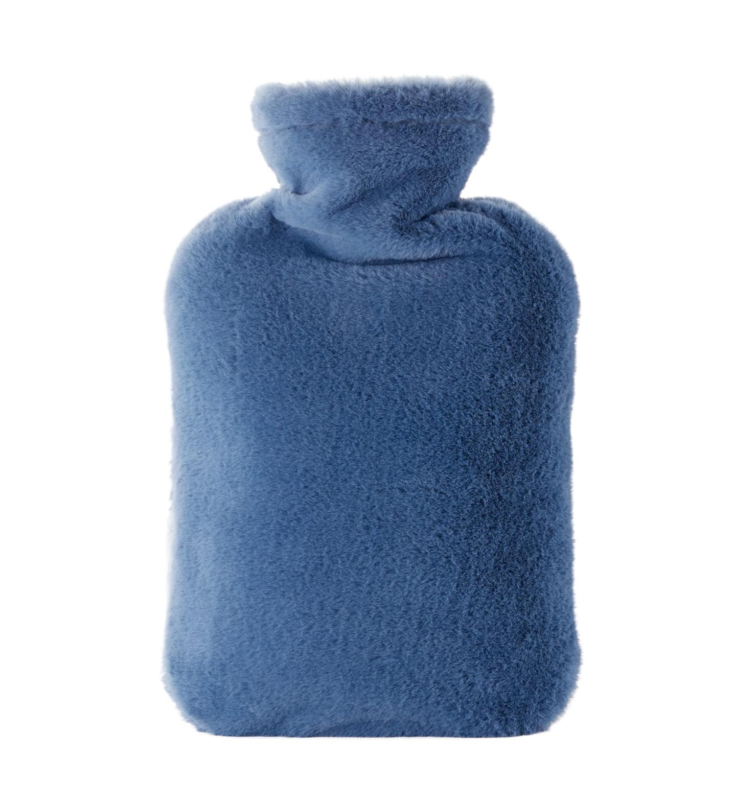 Samply 2L Hot Water Bottle with Blue Furry Cover - Hot Water Bag for Comfort and Relief - Buy Online on GoSupps.com