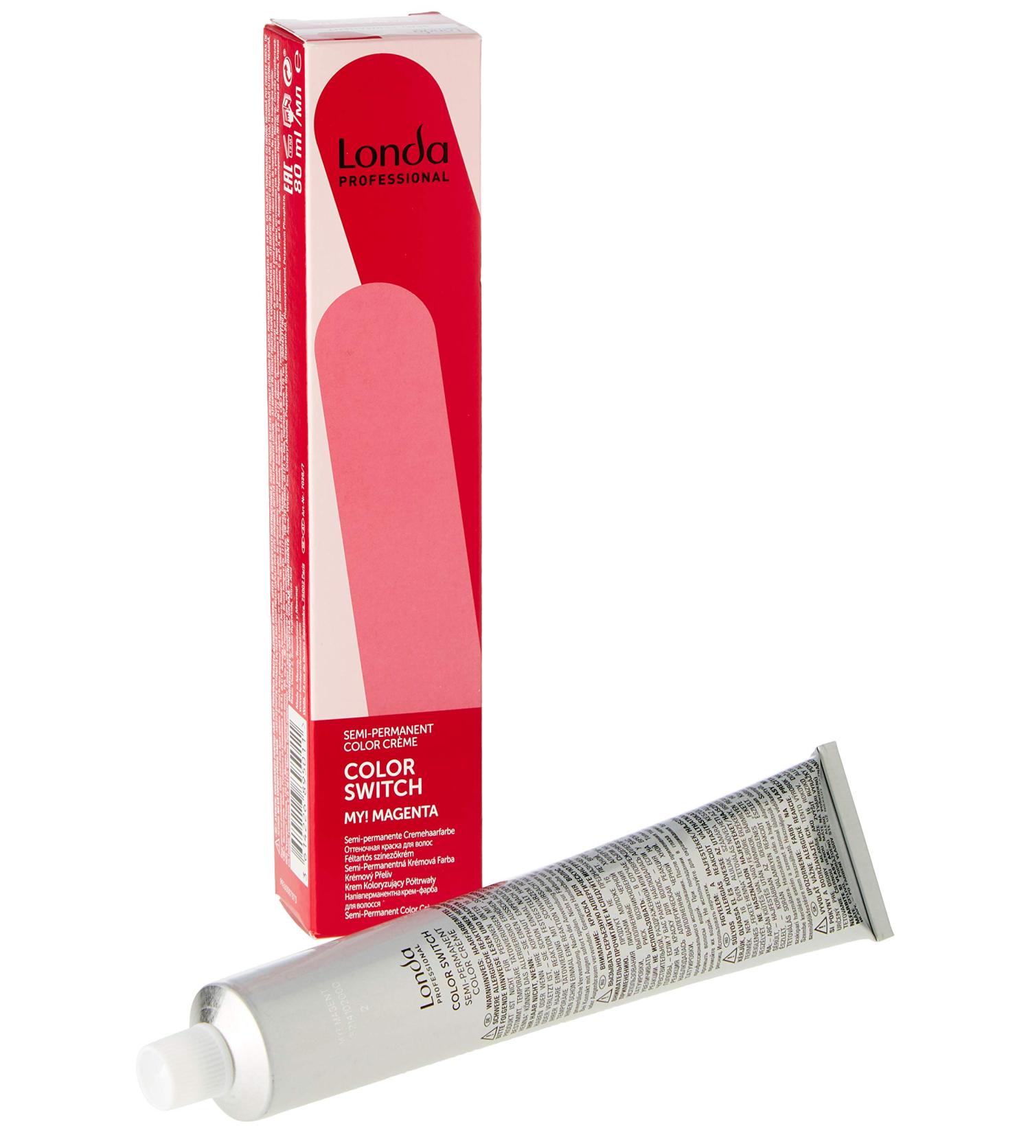 Londa Professional Color Switch My! Magenta Semi-Permanent Color Cream - 80 ml | Vibrant Magenta Hair Color for All Hair Types - Buy Online on GoSupps.com