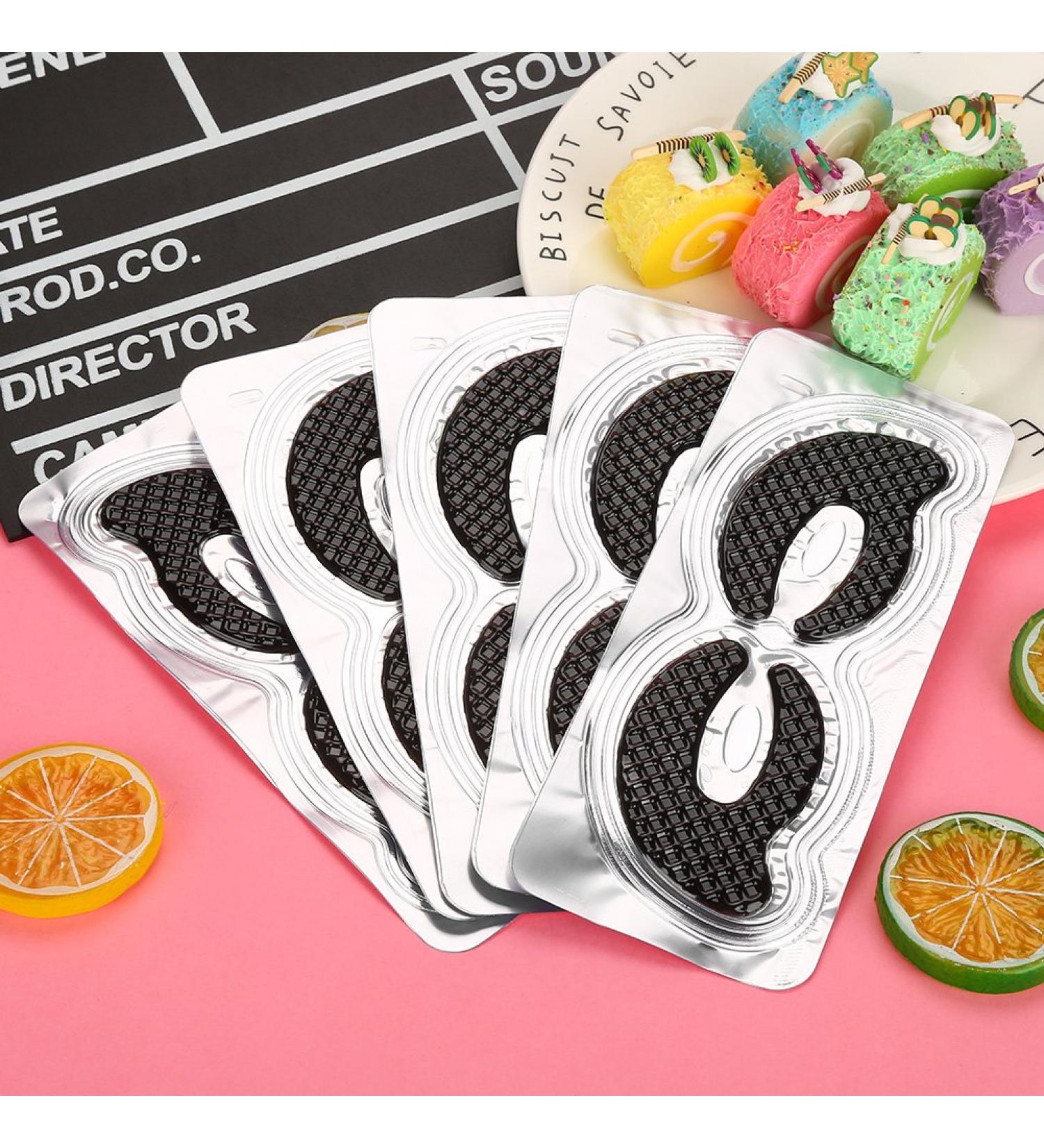 Qukaim Eyelid Mask Bamboo Charcoal Crystal Eye Mask 20 Pairs Anti Wrinkle Aging Moisture Relieve Fatigue Eyelid Patch - Buy Online on GoSupps.com