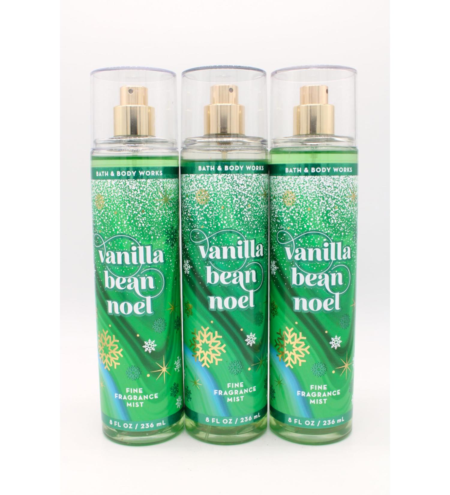 Vanilla Bean Noel Bath and Body Fine Fragrance Mist 8 fl oz each 3 pack