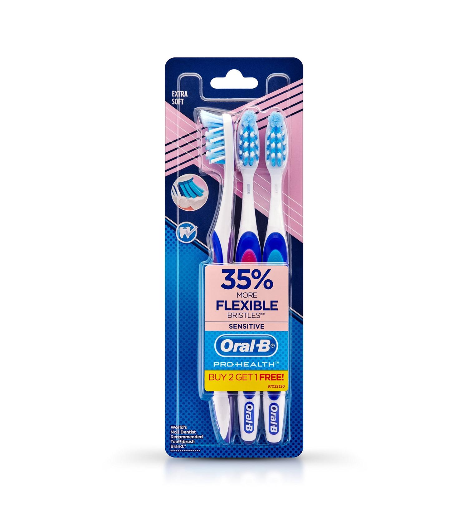 Buy Oral-B ProHealth Sensitive Toothbrush Soft - Pack of 2 | International Shipping Available - Buy Online on GoSupps.com