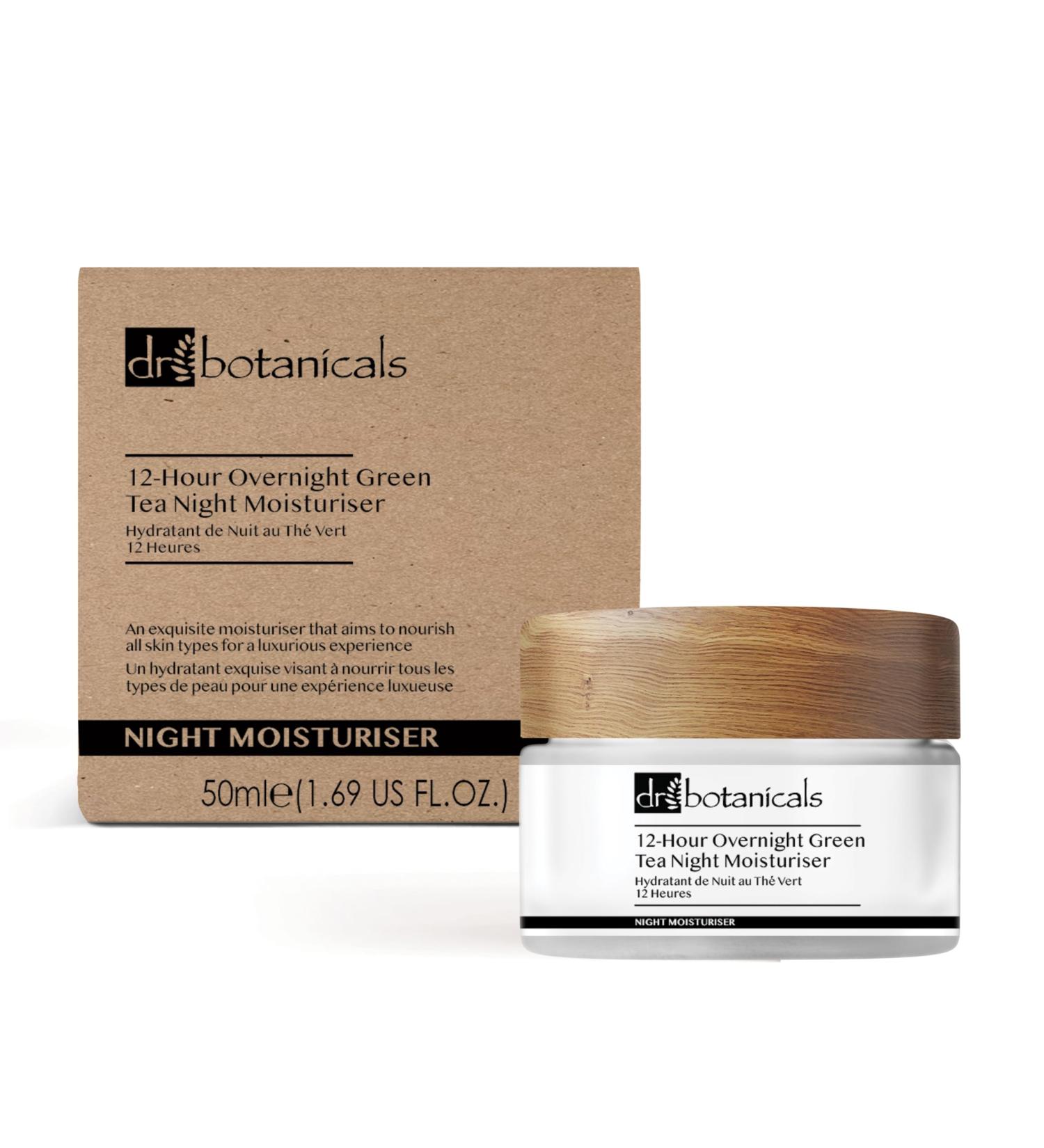 Dr Botanicals Green Tea 12 Hour Night Moisturizer 50ml | Revitalizes and repairs your skin while you sleep Antioxidant boost with powerful green tea extracts Hydration - Buy Online on GoSupps.com