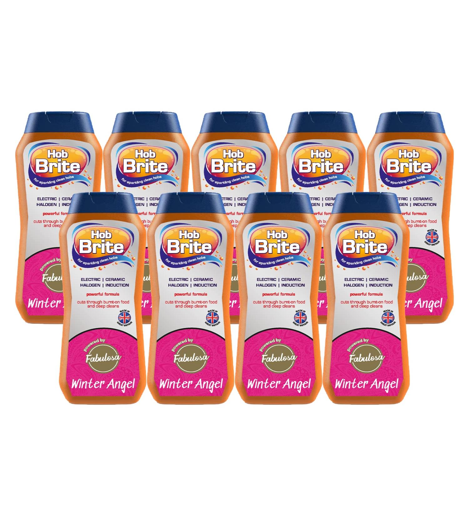 Fabulosa Hob Brite Electric Ceramic Induction and Halogen Hob Cleaner and Stain Remover Powerful Formula for Sparkling Hobs 250ml 9 Pack Winter Angel 250 ml (Pack of 9) - Buy Online on GoSupps.com