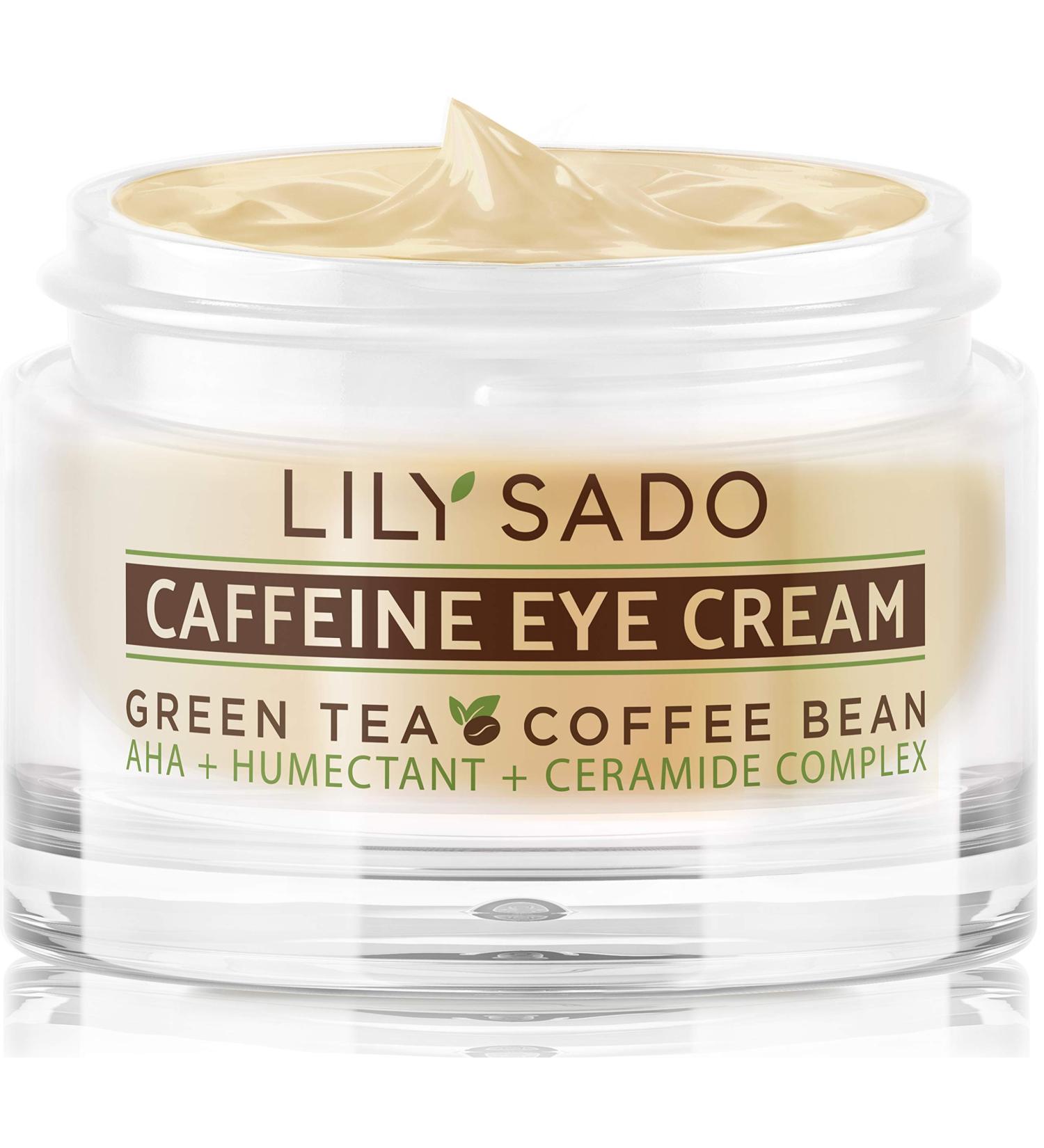 LILY SADO Tea+C Coffee & Matcha Caffeine Eye Cream 1 oz - Anti-Aging Vegan Repair Moisturizer for Under-Eye Wrinkles, Puffiness, Dark Circles & Bags - Buy Online on GoSupps.com